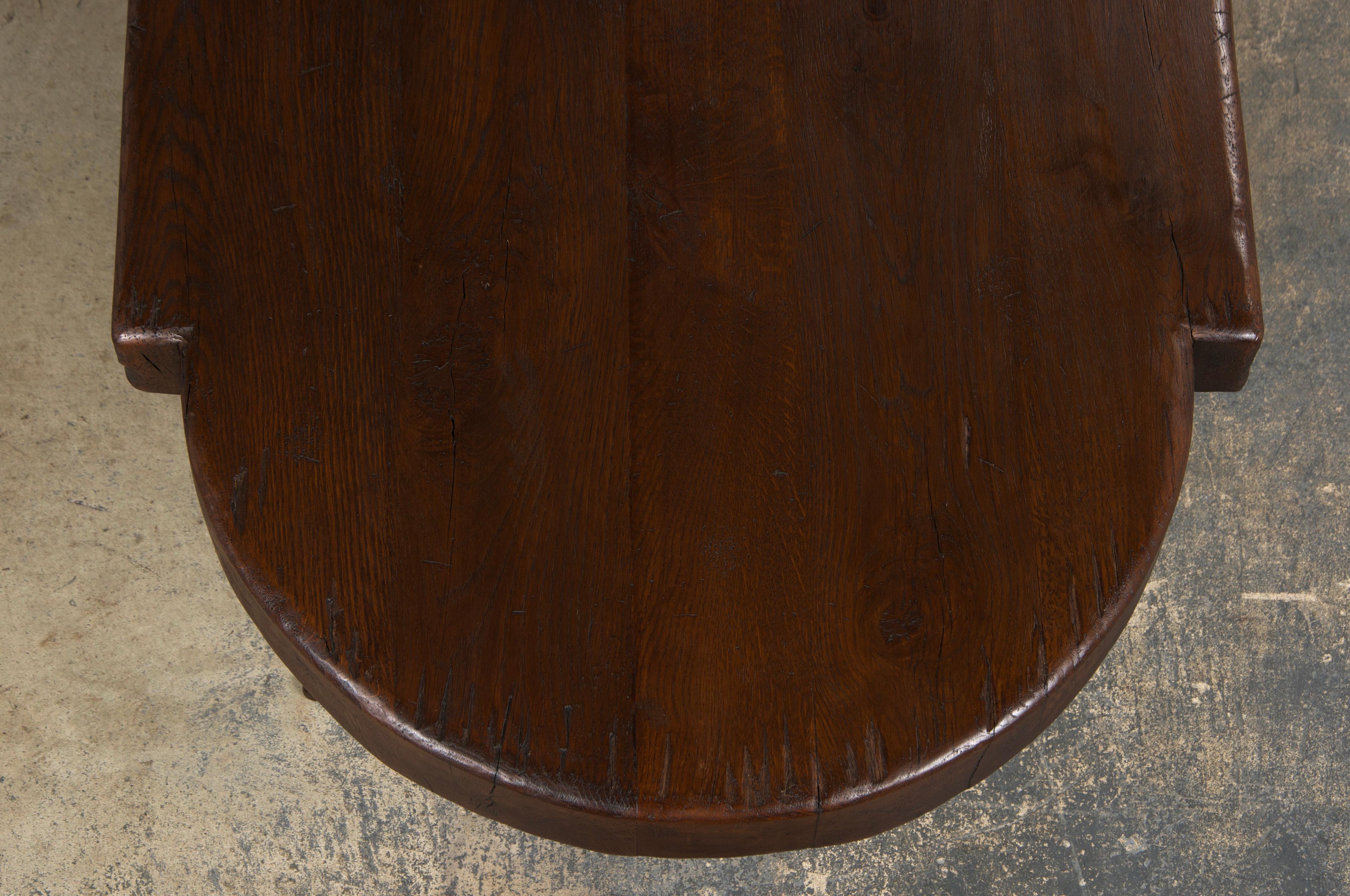 Country French Monastery Style Oak Trestle Dining Table 9