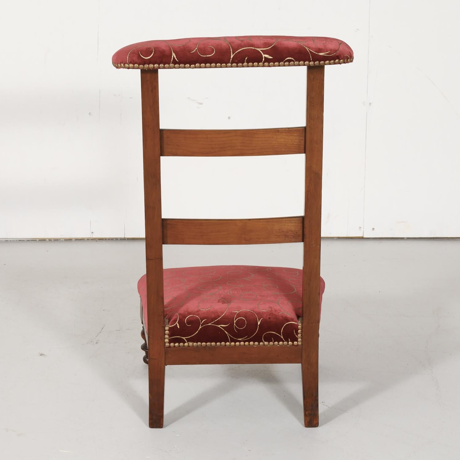 Country French Napoleon III Period Ladder Back Prie Dieu or Prayer Chair 7