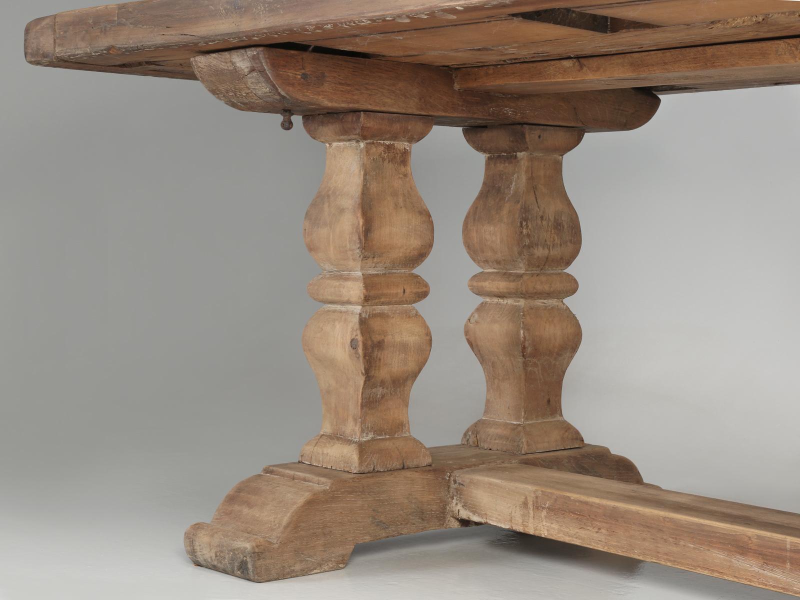 Country French Oak Dining Table Restored Structurally, Cosmetically Original 11