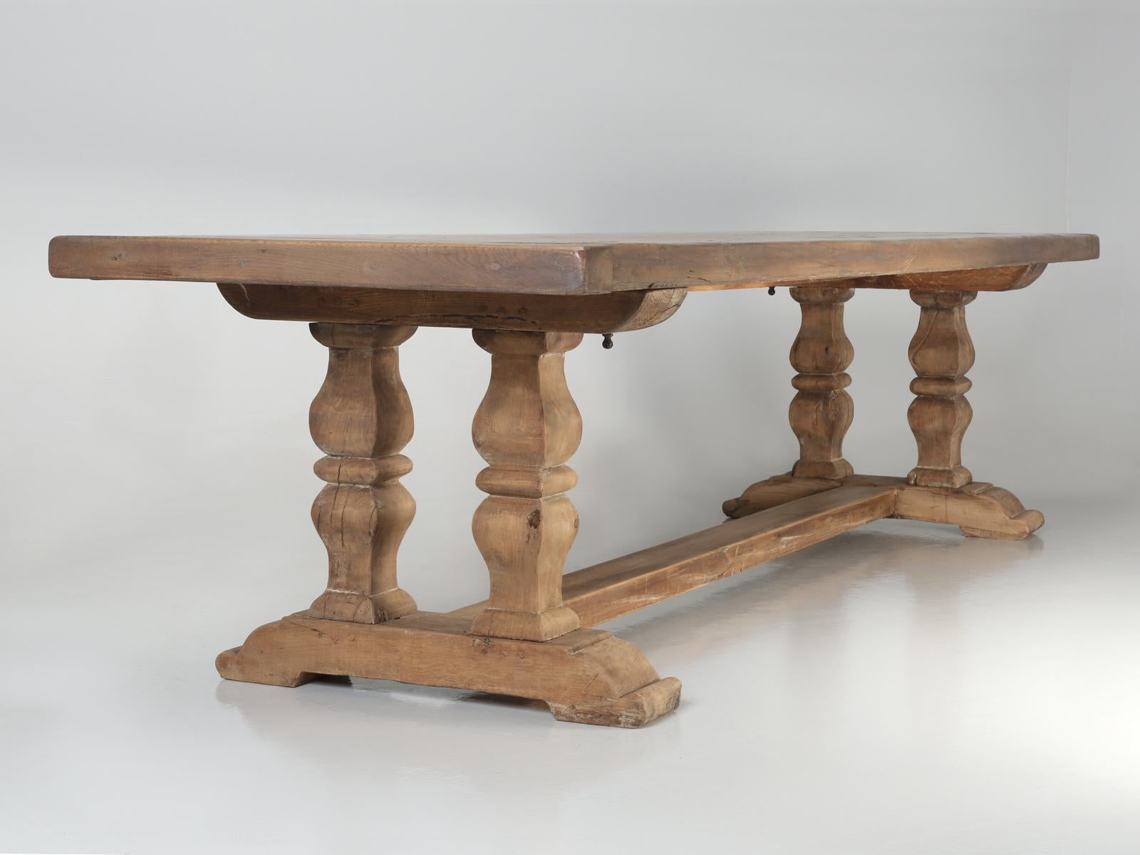 Country French Oak Dining Table Restored Structurally, Cosmetically Original 12