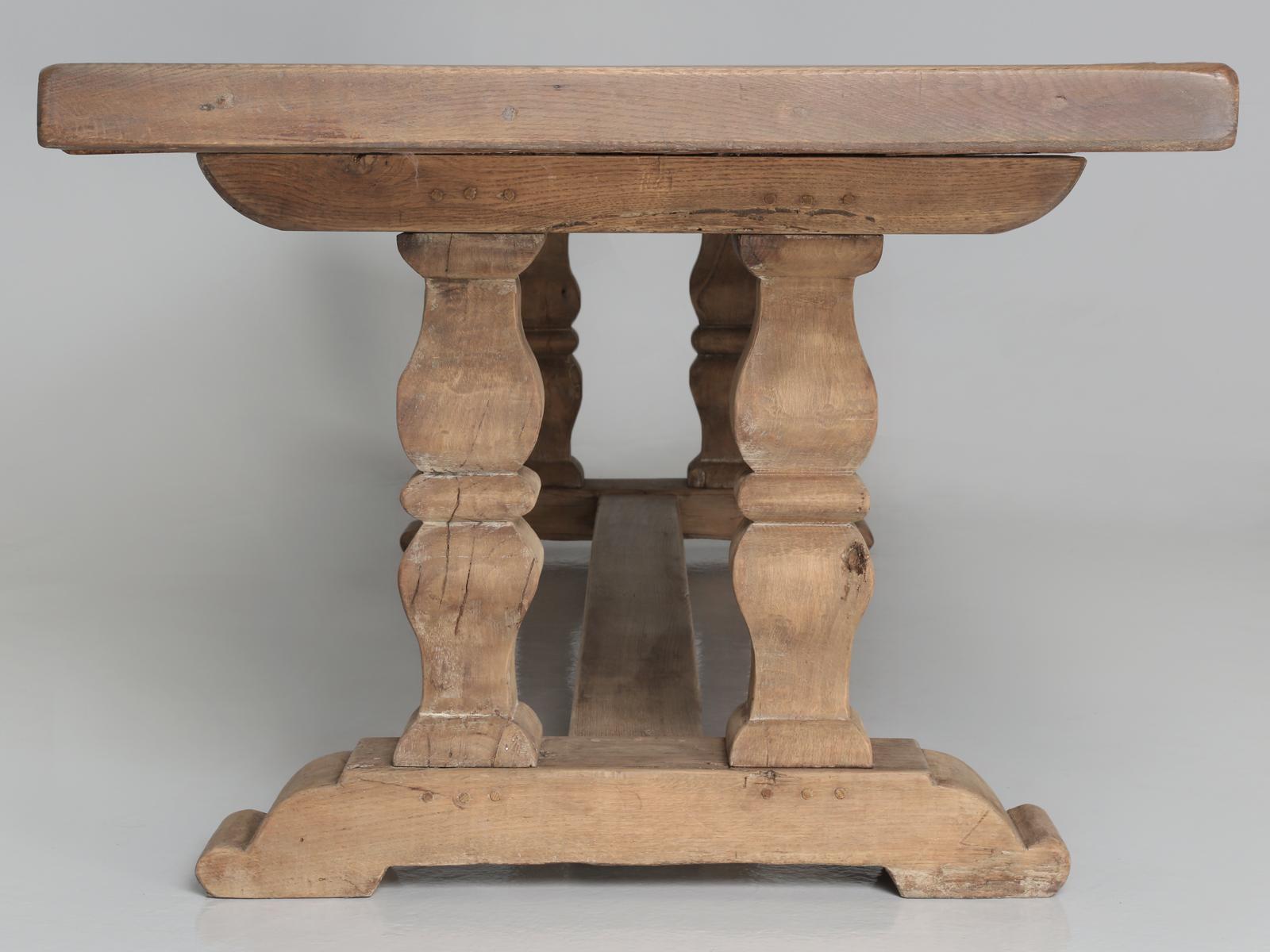 Country French Oak Dining Table Restored Structurally, Cosmetically Original 13