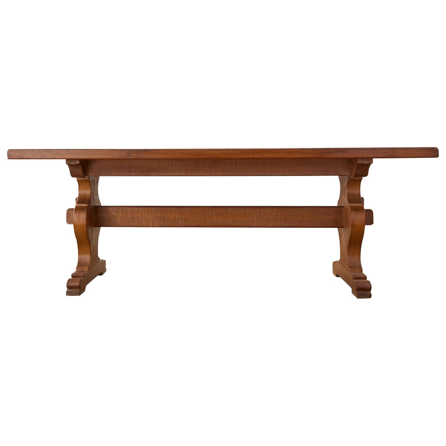 Antique French Farmhouse Dining Trestle Table, circa 1910 at 1stDibs