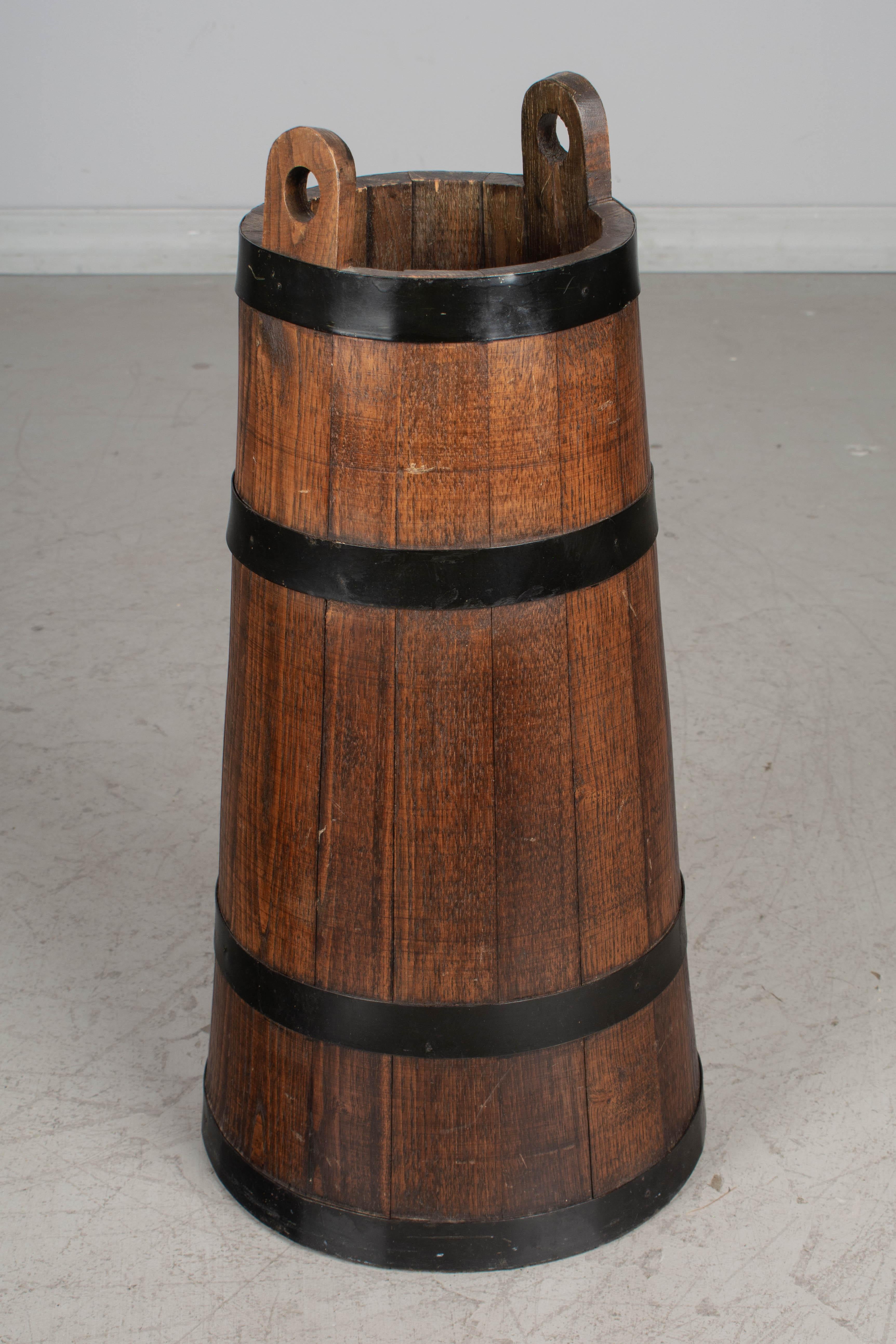 Country French Oak Umbrella Stand In Good Condition For Sale In Winter Park, FL