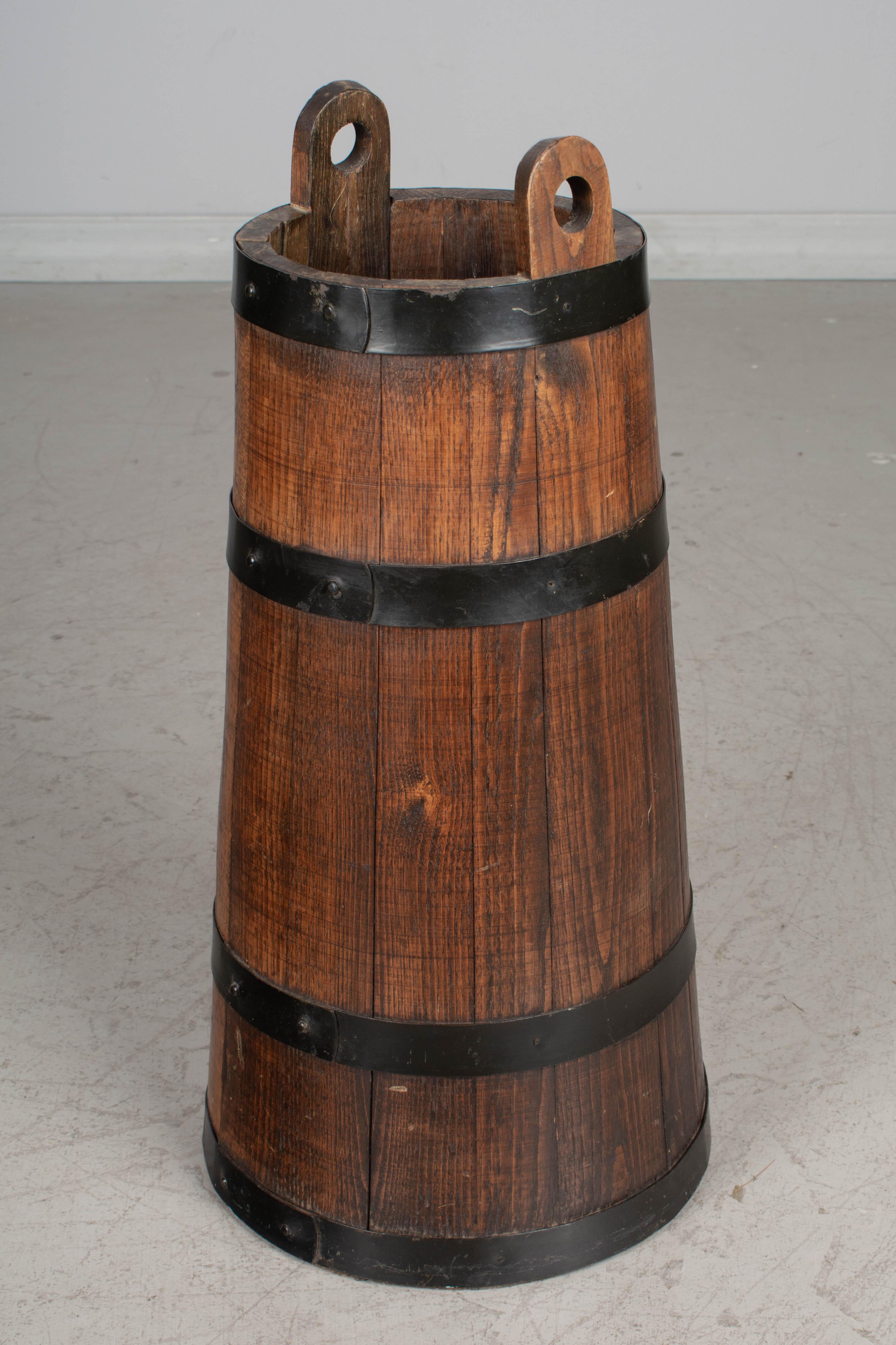 20th Century Country French Oak Umbrella Stand For Sale