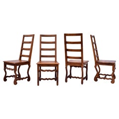 Country French Os De Mouton Dining Chairs, S/4