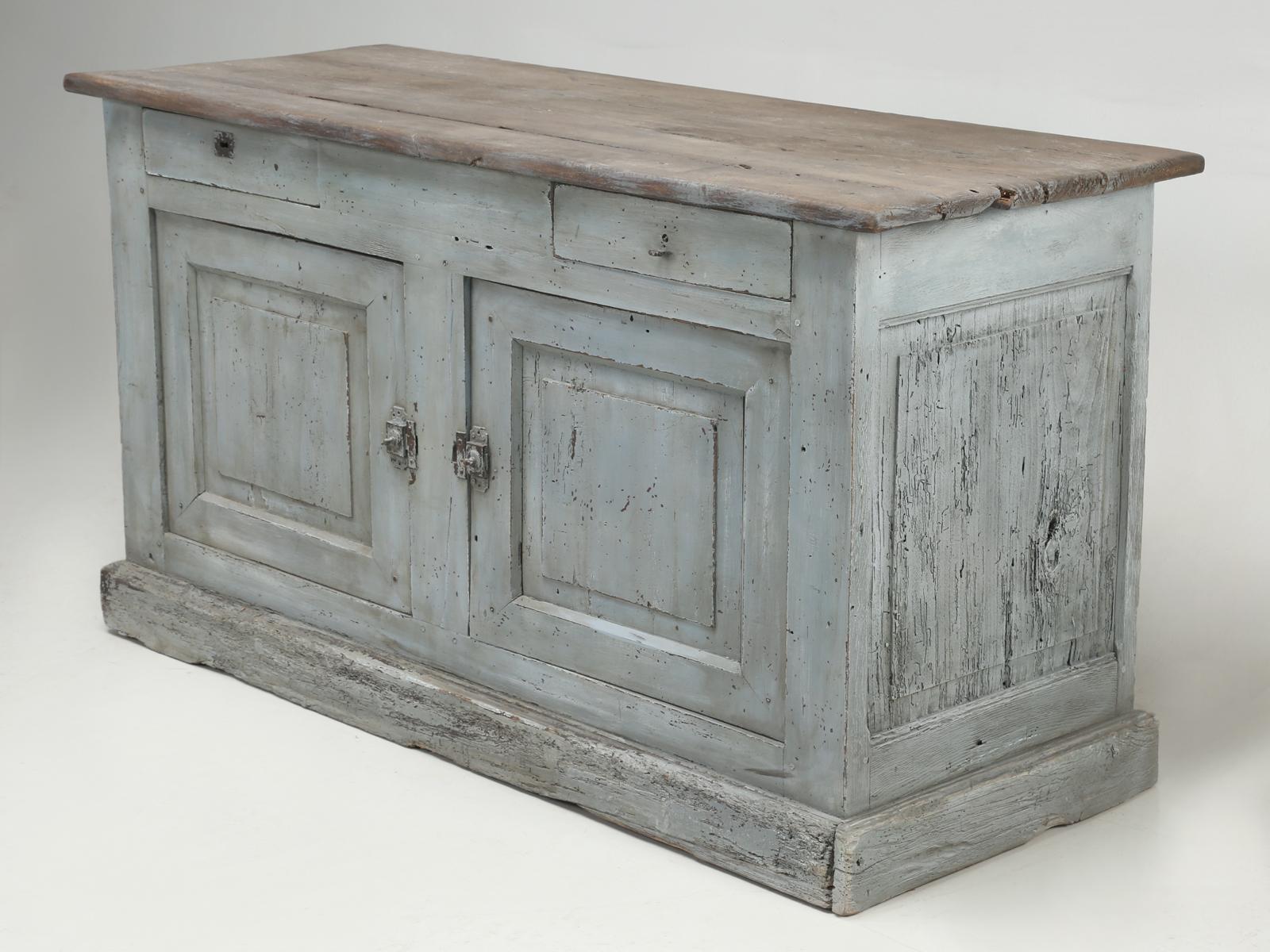 Pine Country French Painted Bakery or Patisserie Store Counter or Kitchen Island