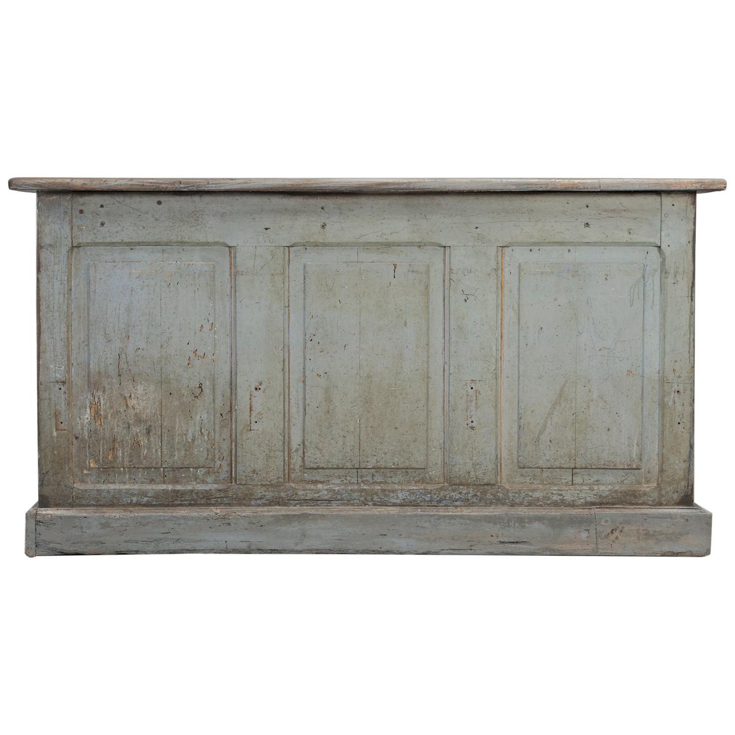 Country French Painted Bakery or Patisserie Store Counter or Kitchen Island