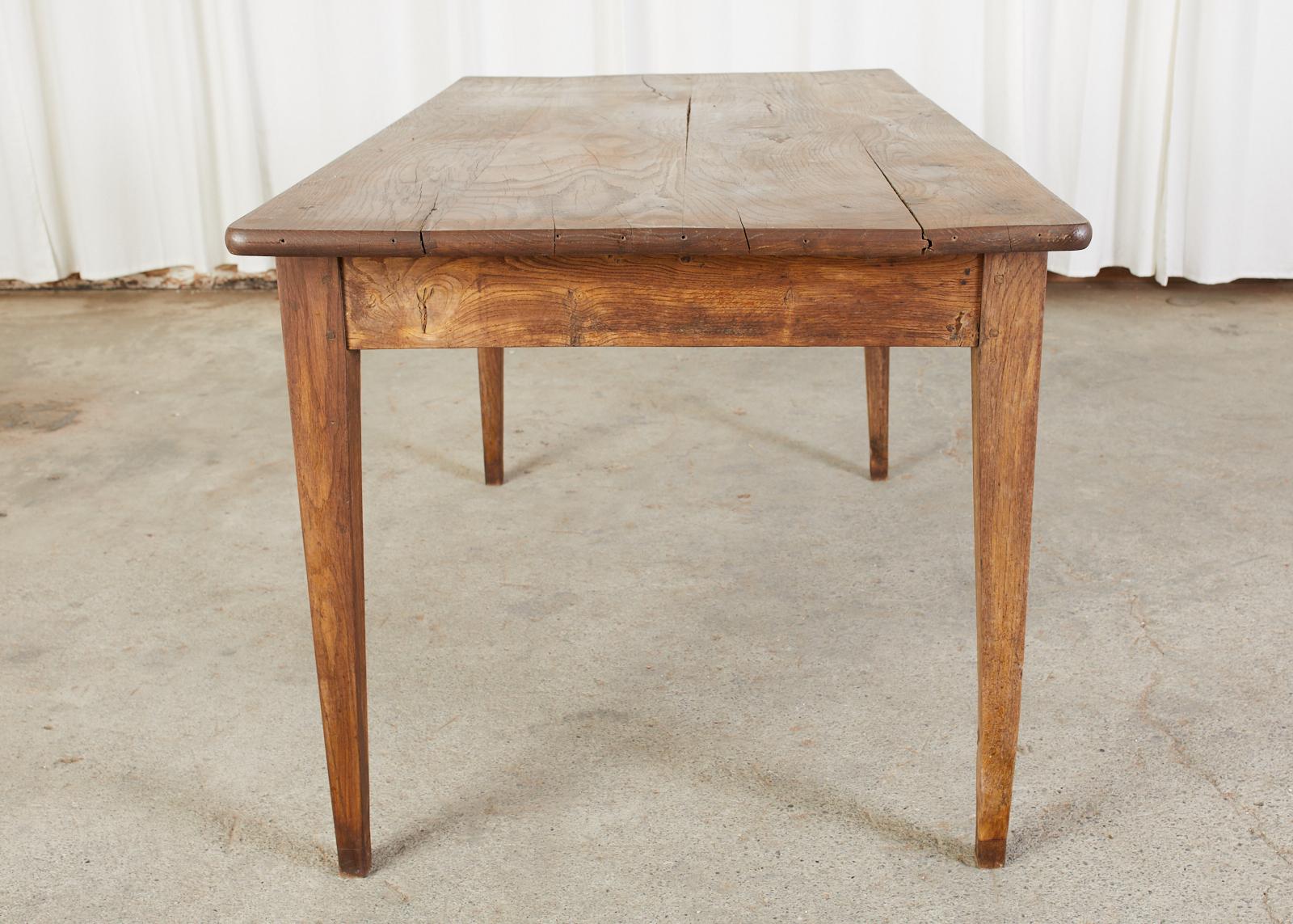 Country French Painted Pine Farmhouse Dining Table 11