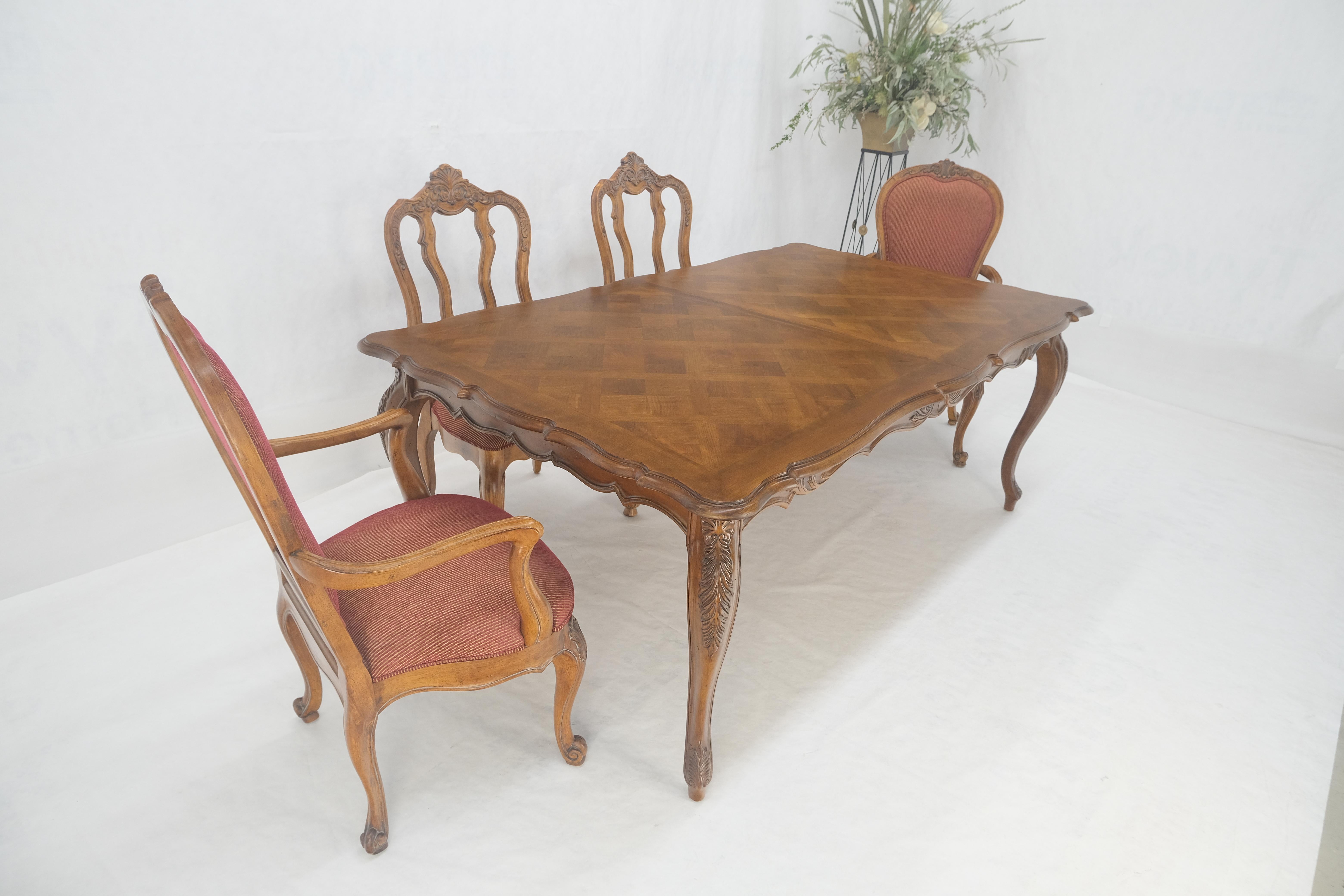 Tavolo con piano in intarsio francese 6 sedie da pranzo 2X22