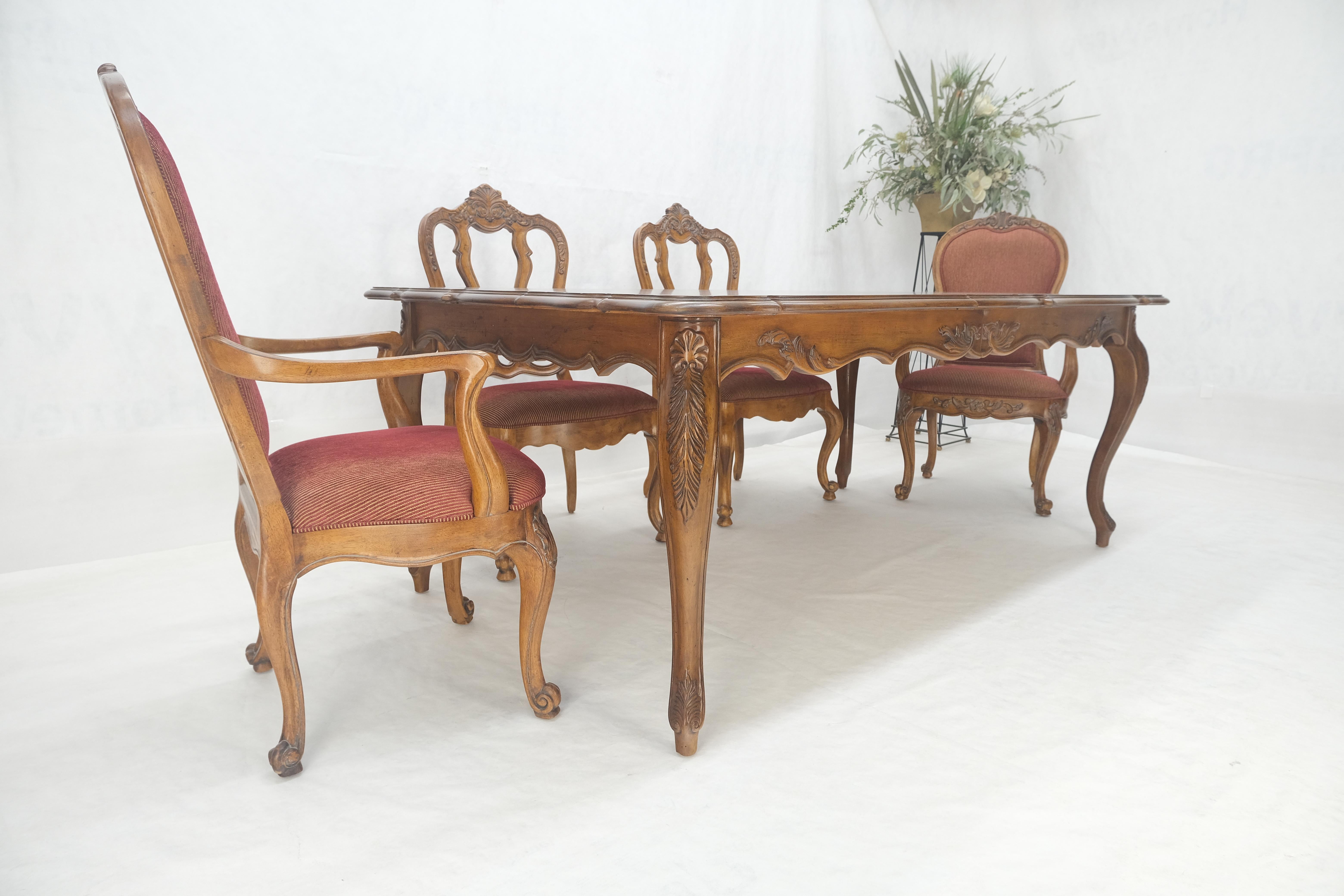 Tavolo con piano in intarsio francese 6 sedie da pranzo 2X22
