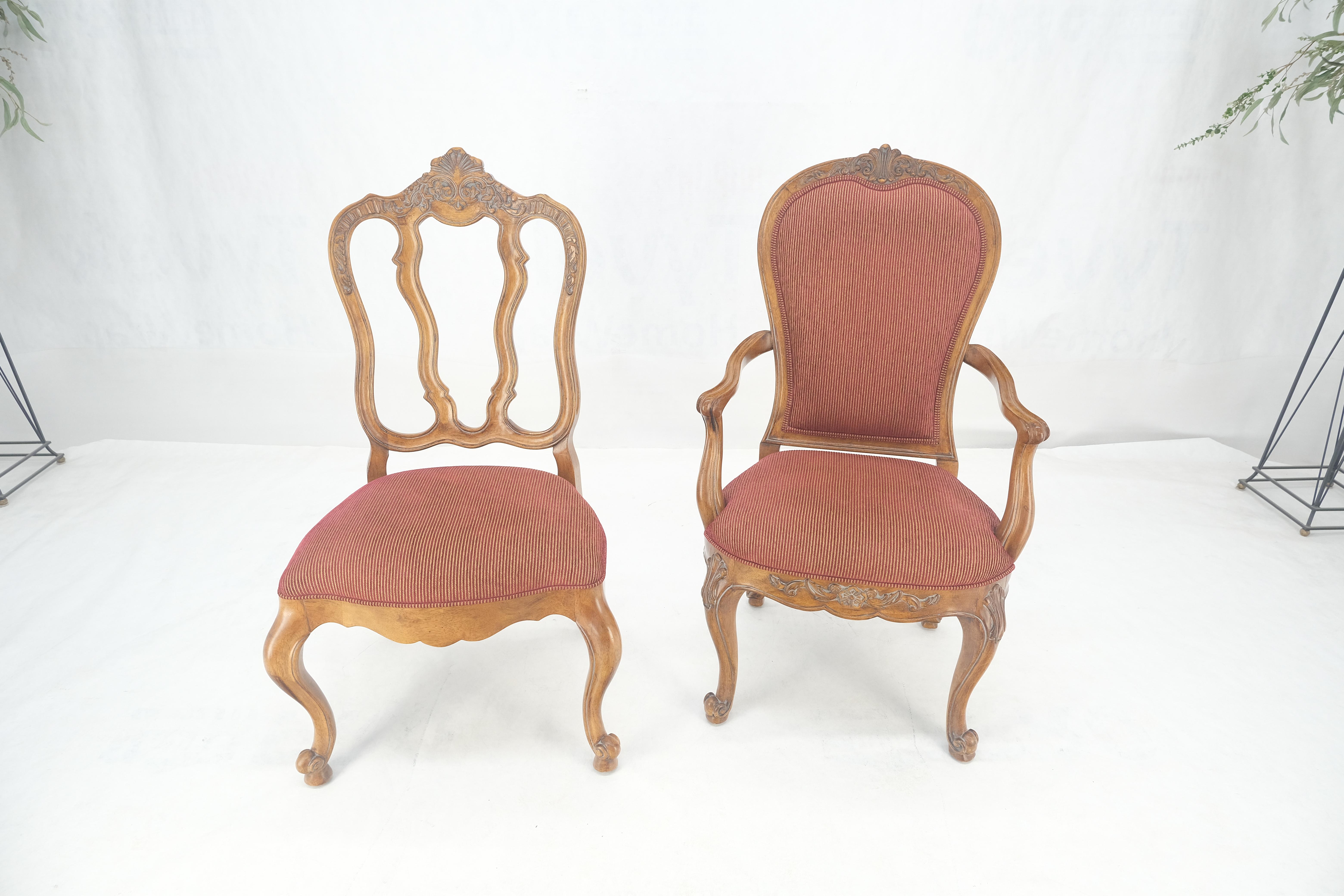 Tavolo con piano in intarsio francese 6 sedie da pranzo 2X22