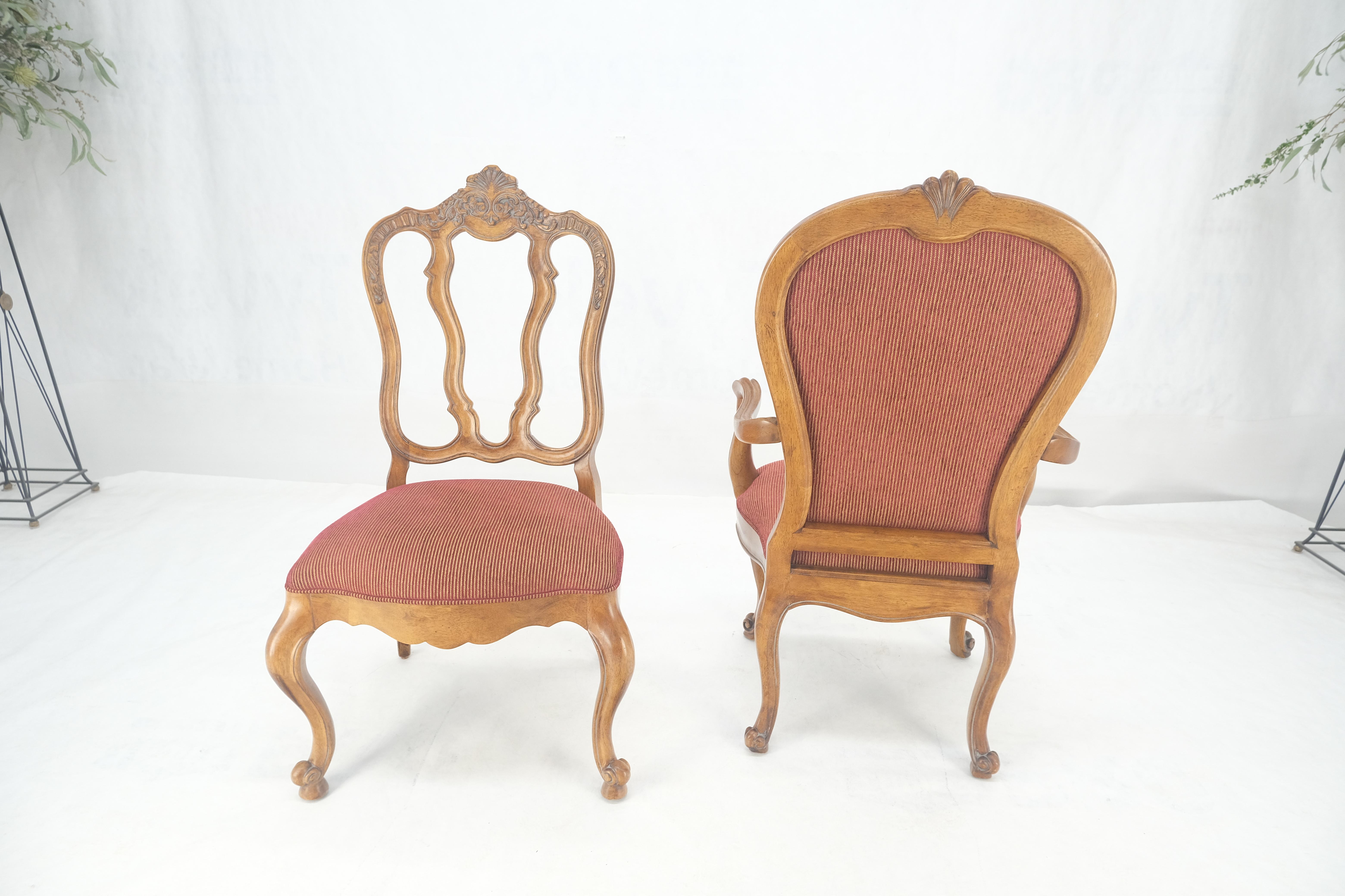 Tavolo con piano in intarsio francese 6 sedie da pranzo 2X22