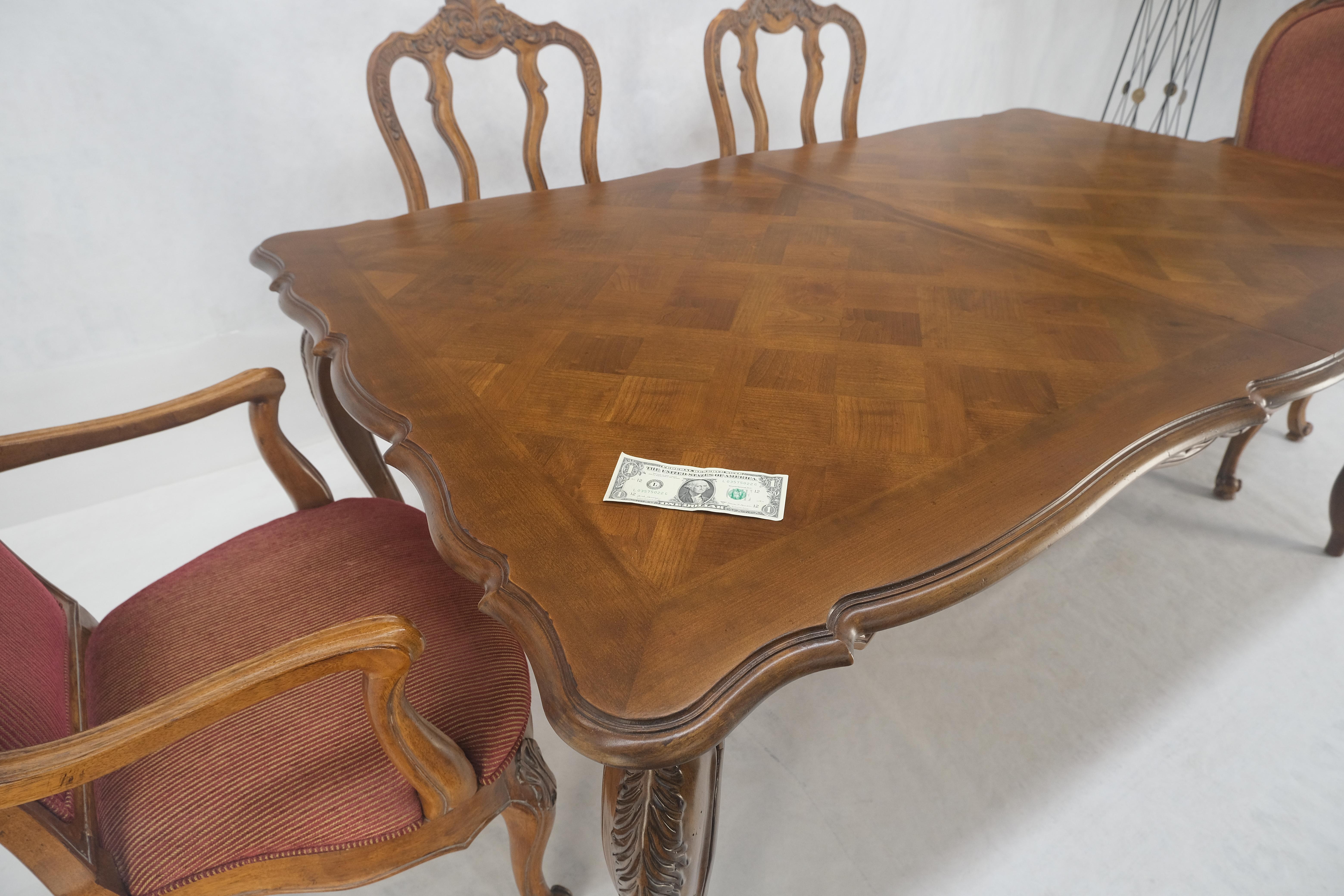 Tavolo con piano in intarsio francese 6 sedie da pranzo 2X22