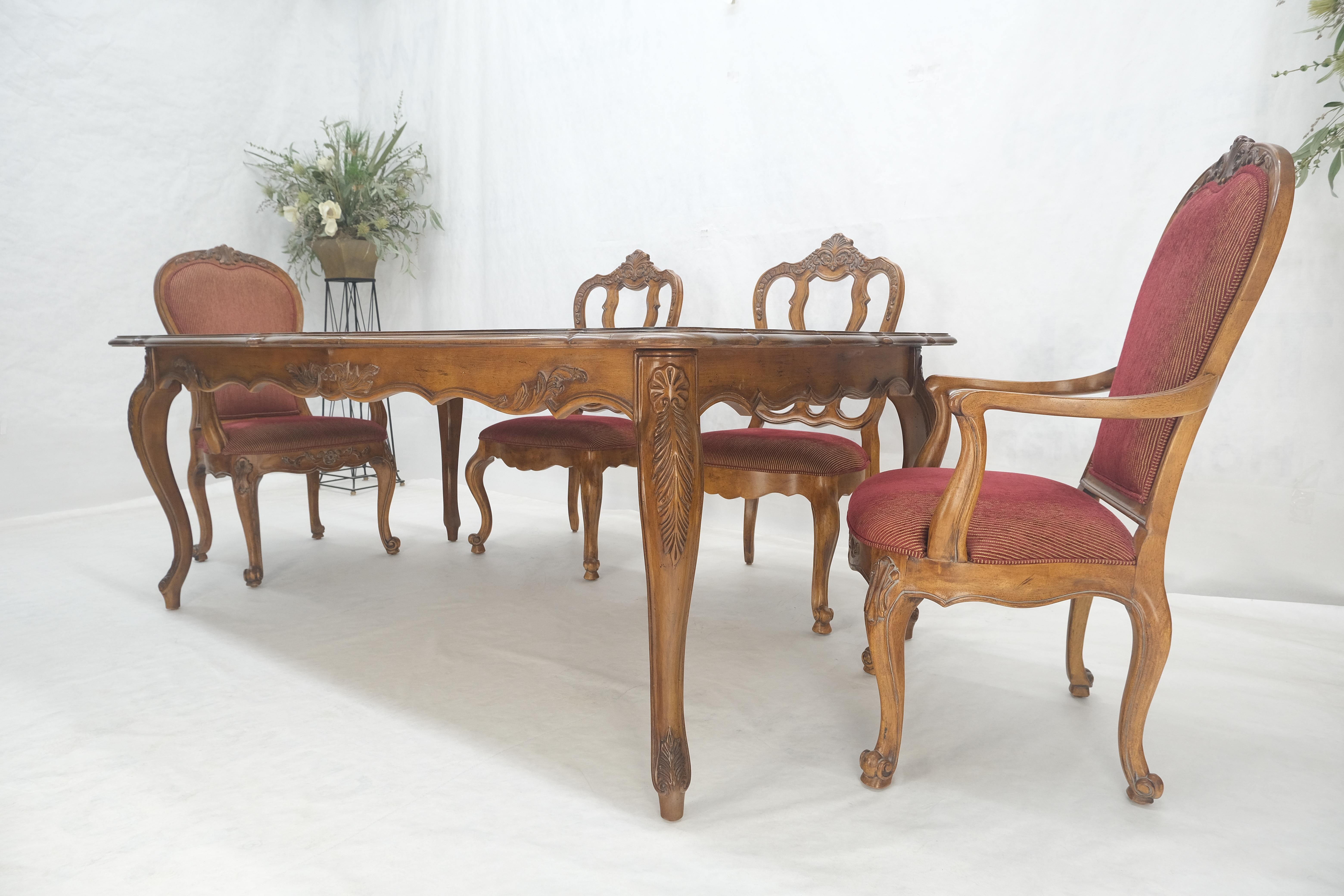 Tavolo con piano in intarsio francese 6 sedie da pranzo 2X22