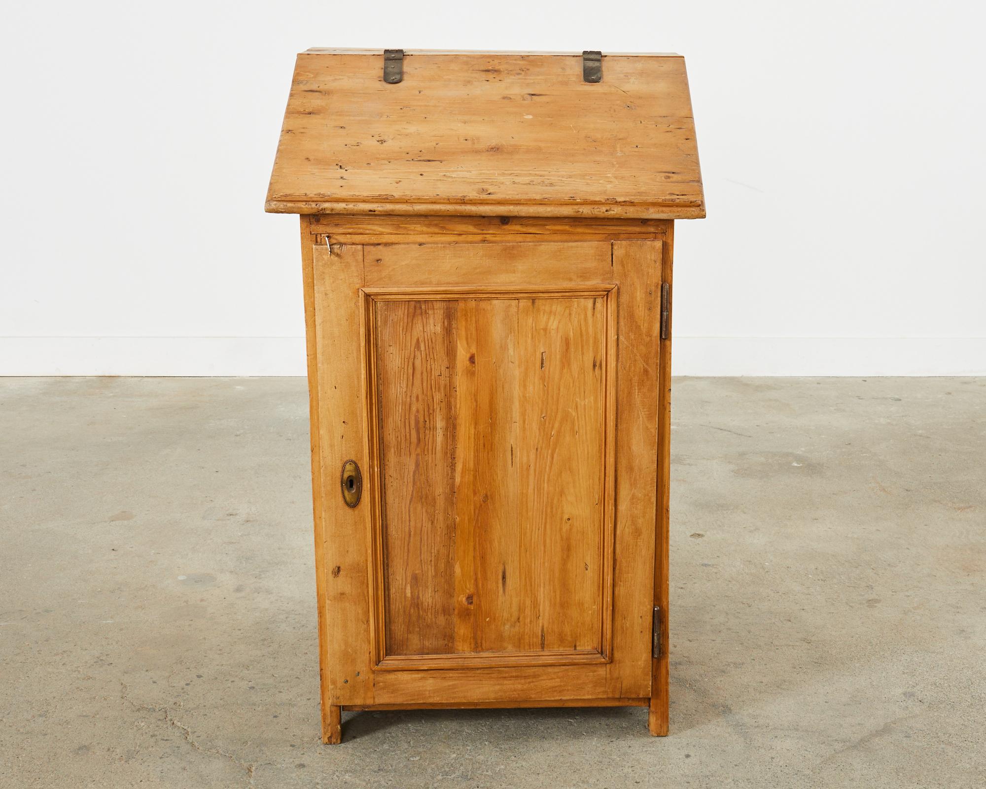 rustic wood podium