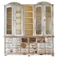 Country French Pine General Store Apothecary Cabinet Bookcase