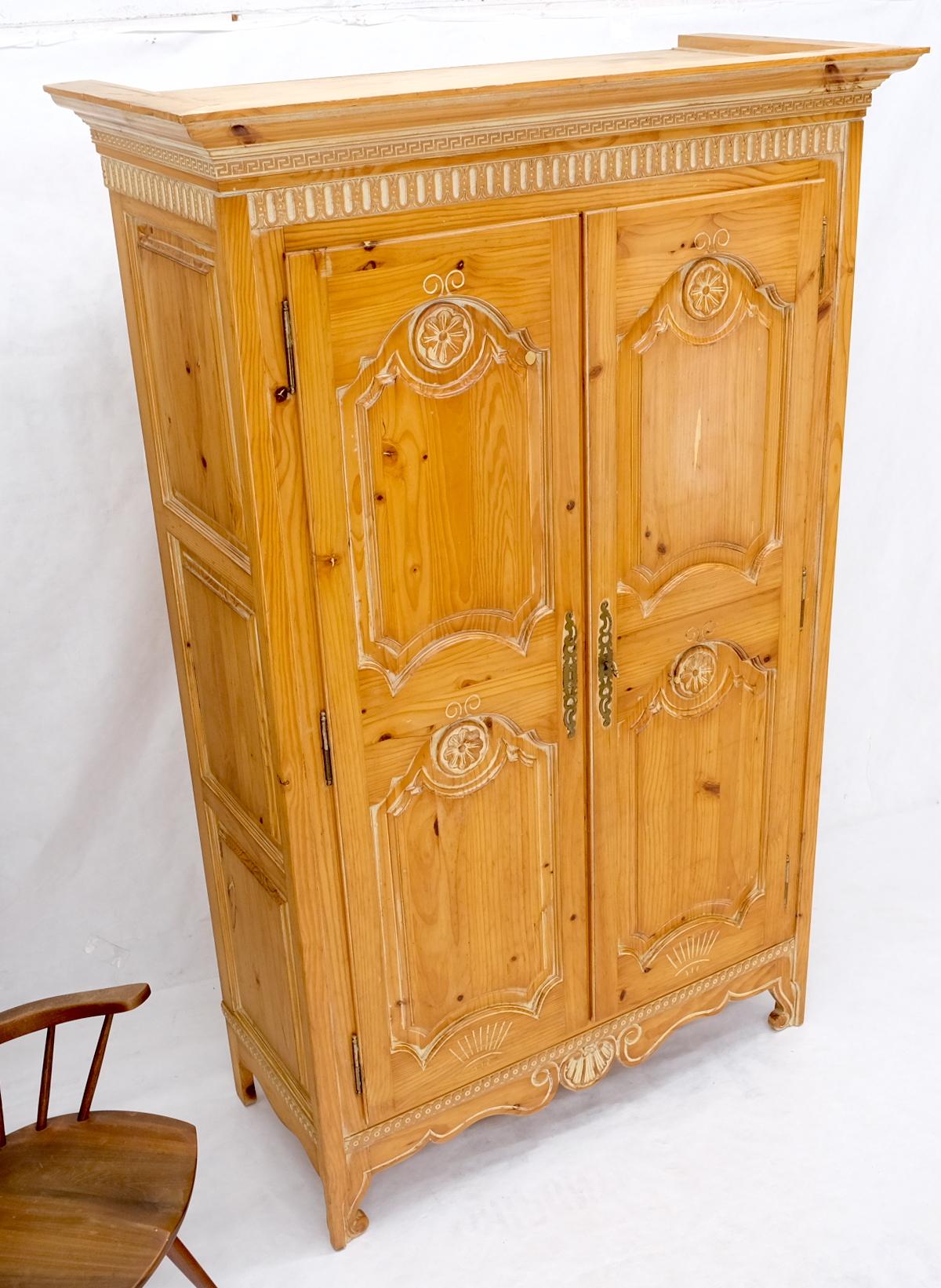 Country French Pine Wardrobe Storage Cabinet For Sale 4