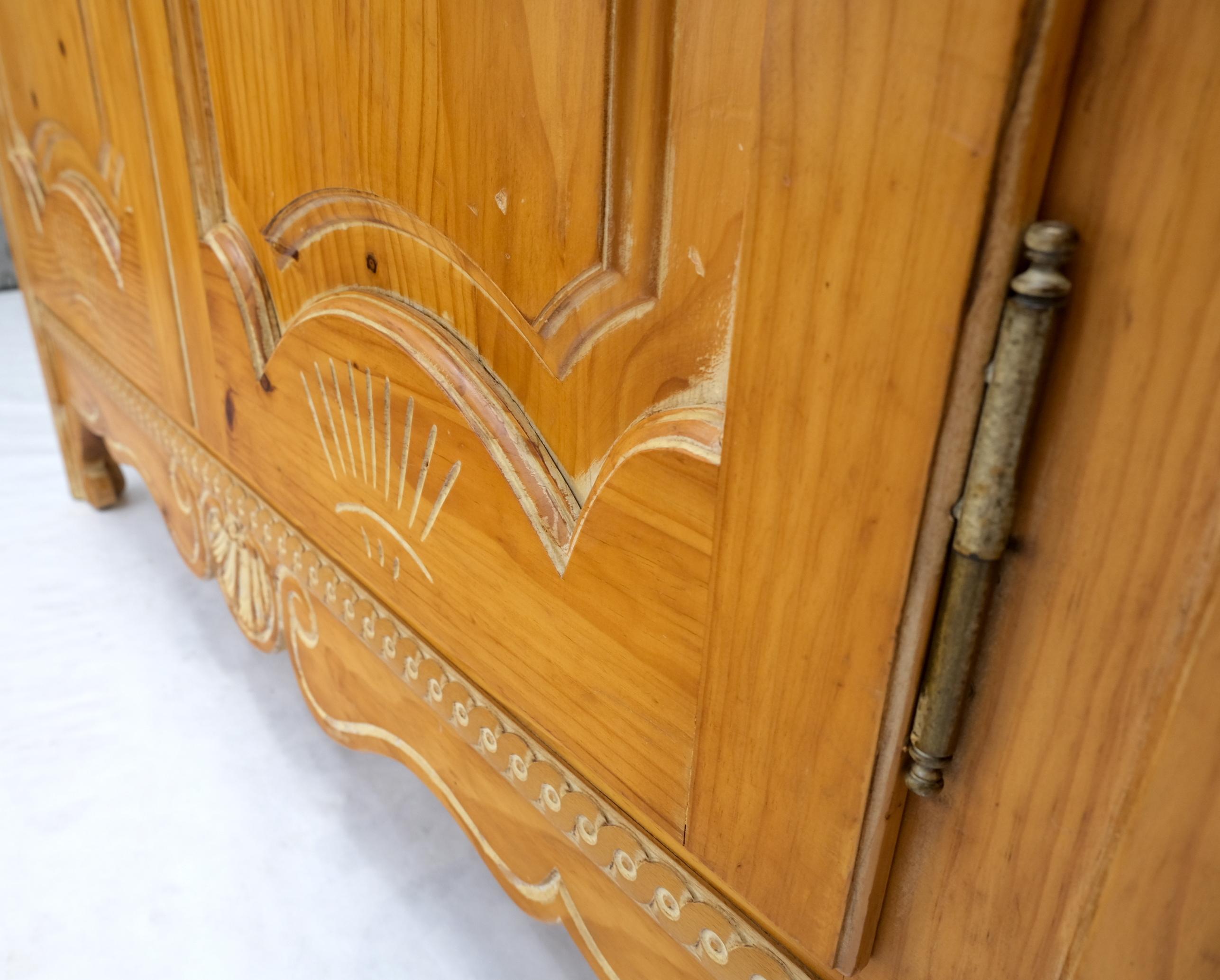 Country French Pine Wardrobe Storage Cabinet For Sale 8