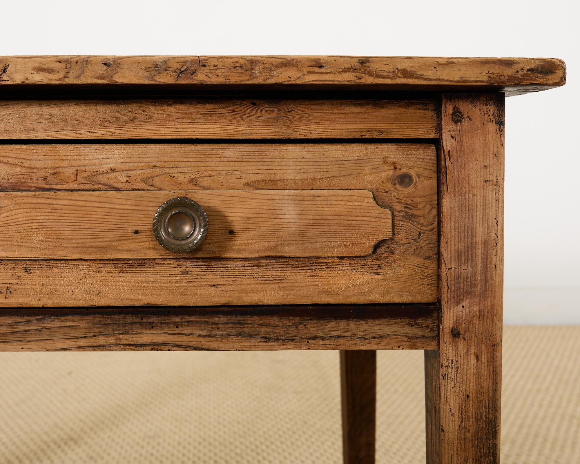 Country French Provincial Bleached Pine Writing Table Desk 4