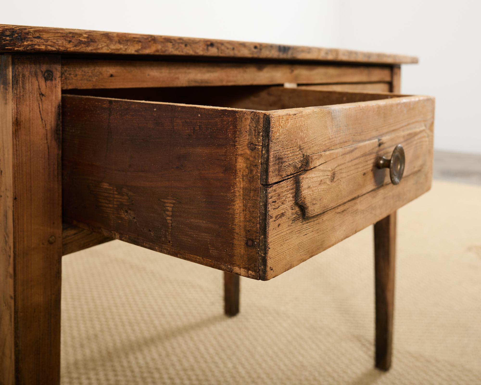 Country French Provincial Bleached Pine Writing Table Desk 6