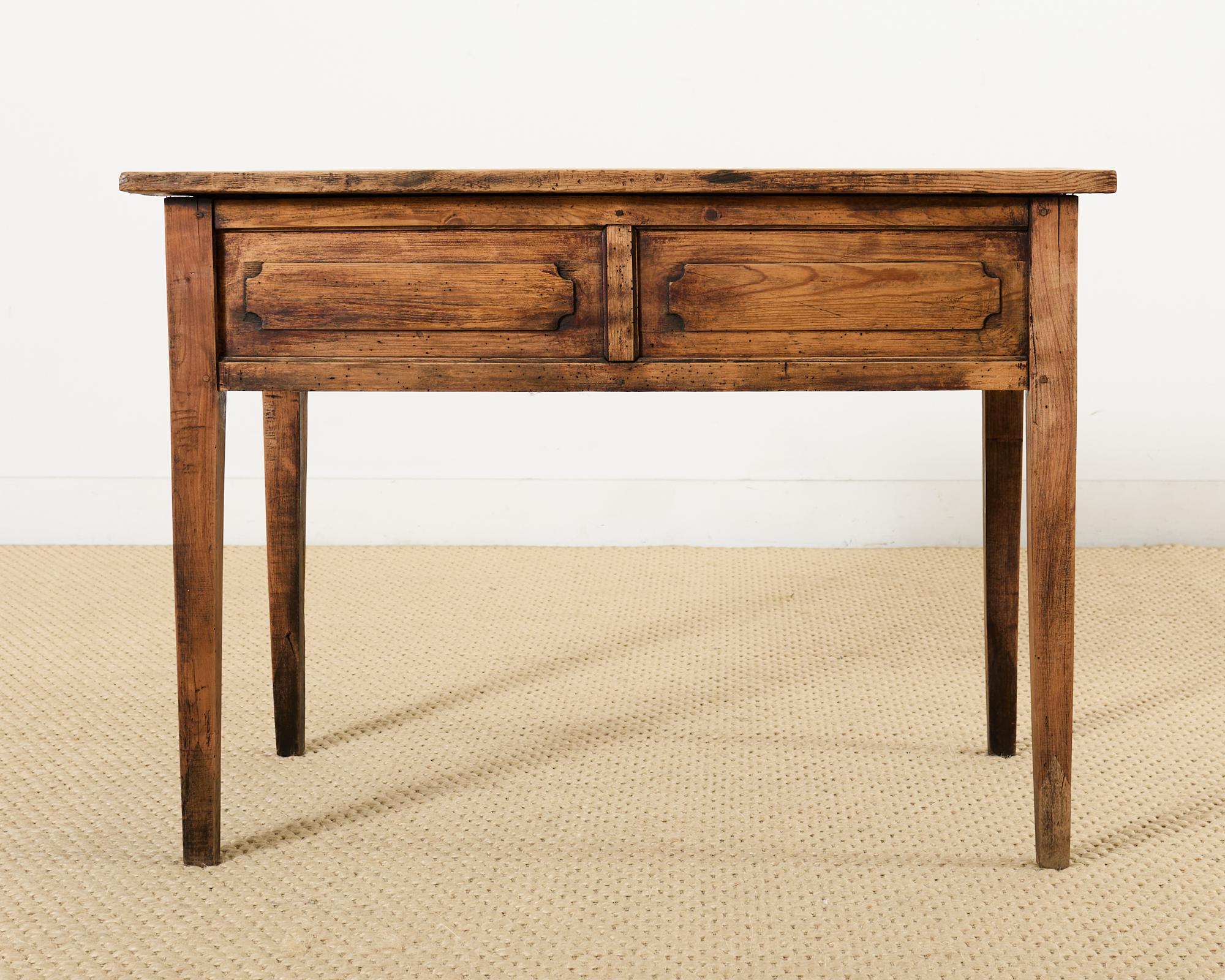 Country French Provincial Bleached Pine Writing Table Desk 14