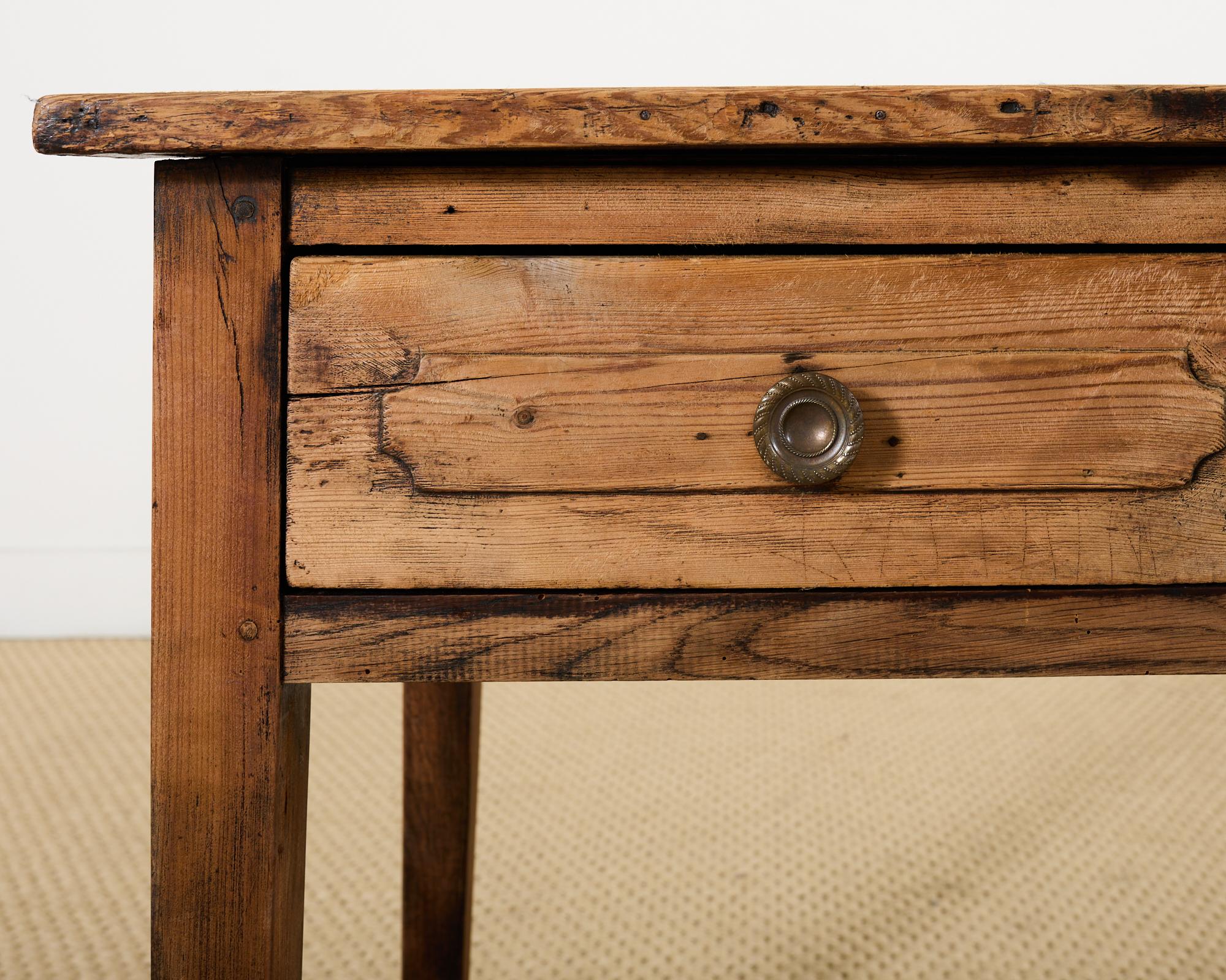 Country French Provincial Bleached Pine Writing Table Desk 3