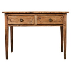 Vintage Country French Provincial Bleached Pine Writing Table Desk