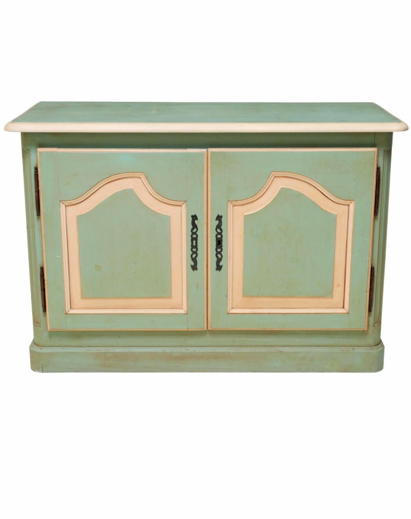 20th Century Country French Provincial Louis XV Style Painted Sideboard For Sale