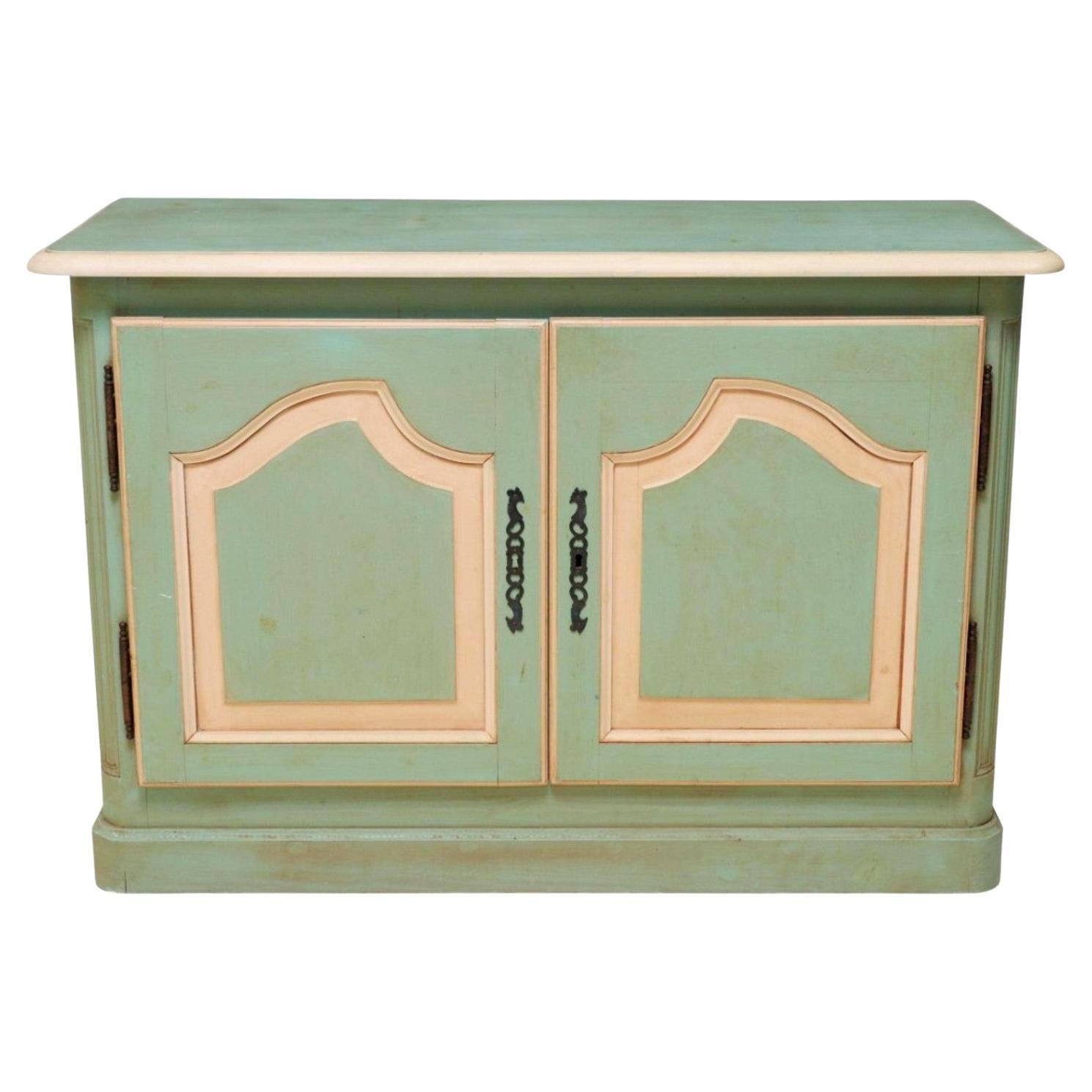 Country French Provincial Louis XV Style Painted Sideboard