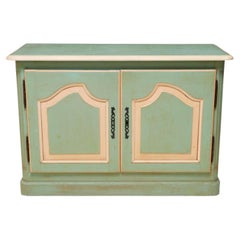 Country French Provincial Louis XV Style Painted Sideboard