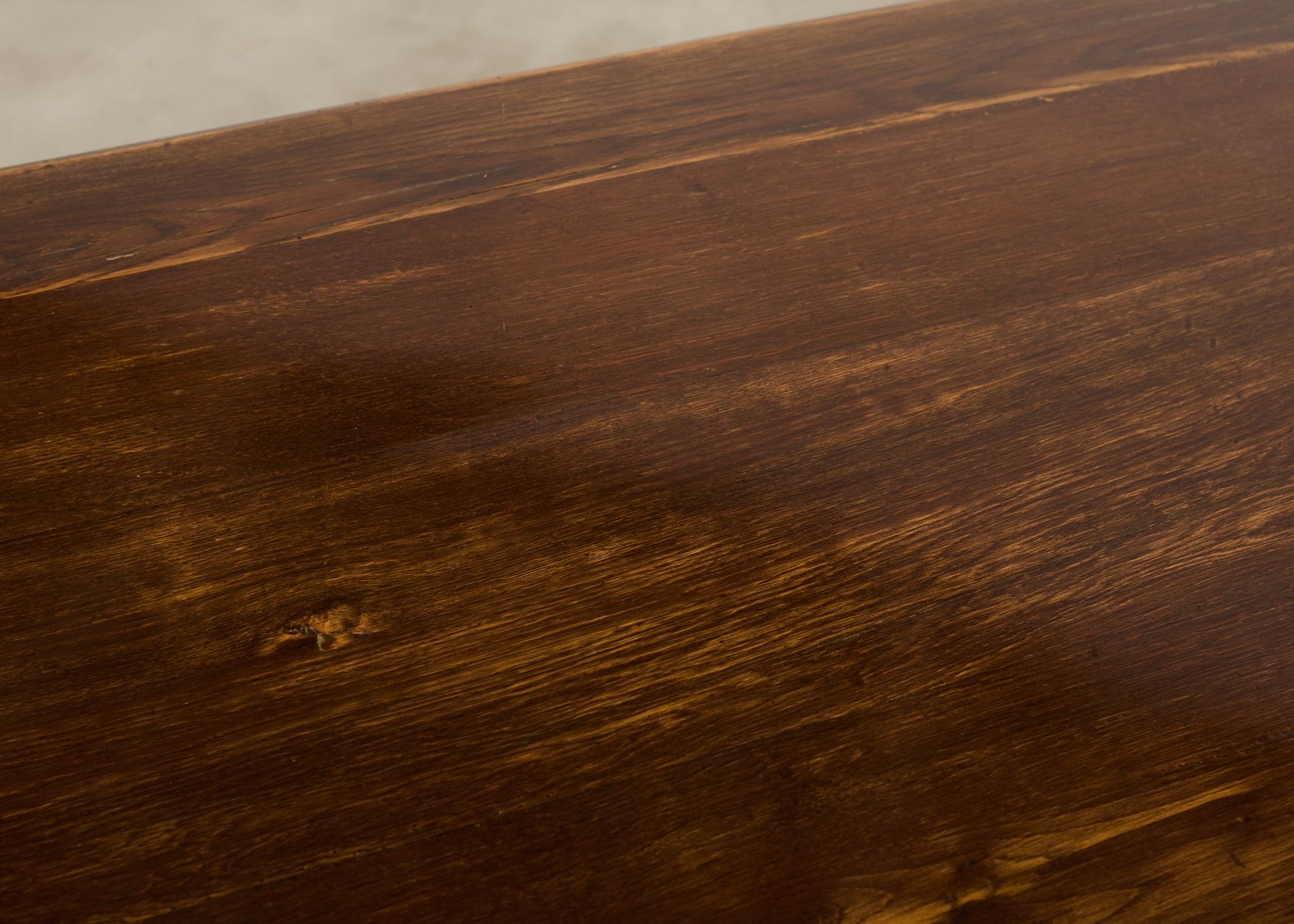 Mesa de comedor Country French Provincial Oak Farmhouse Finales Demilune en venta 5