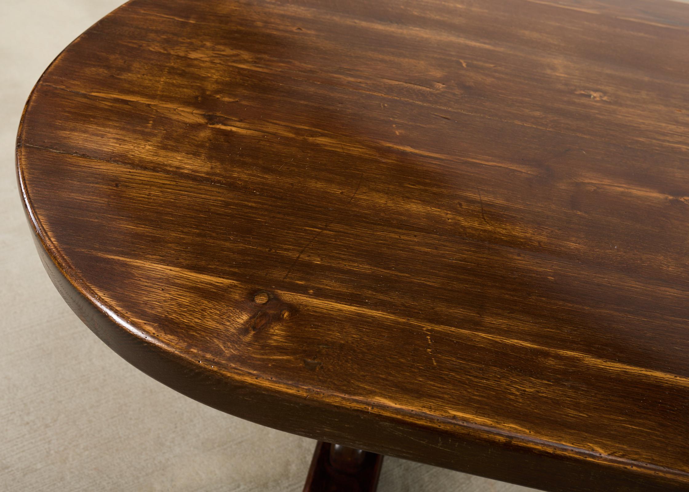 Mesa de comedor Country French Provincial Oak Farmhouse Finales Demilune Roble en venta