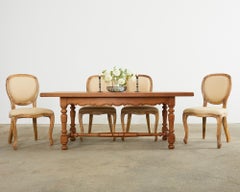 Land Französisch Provincial Eiche Bauernhaus Trestle Esstisch