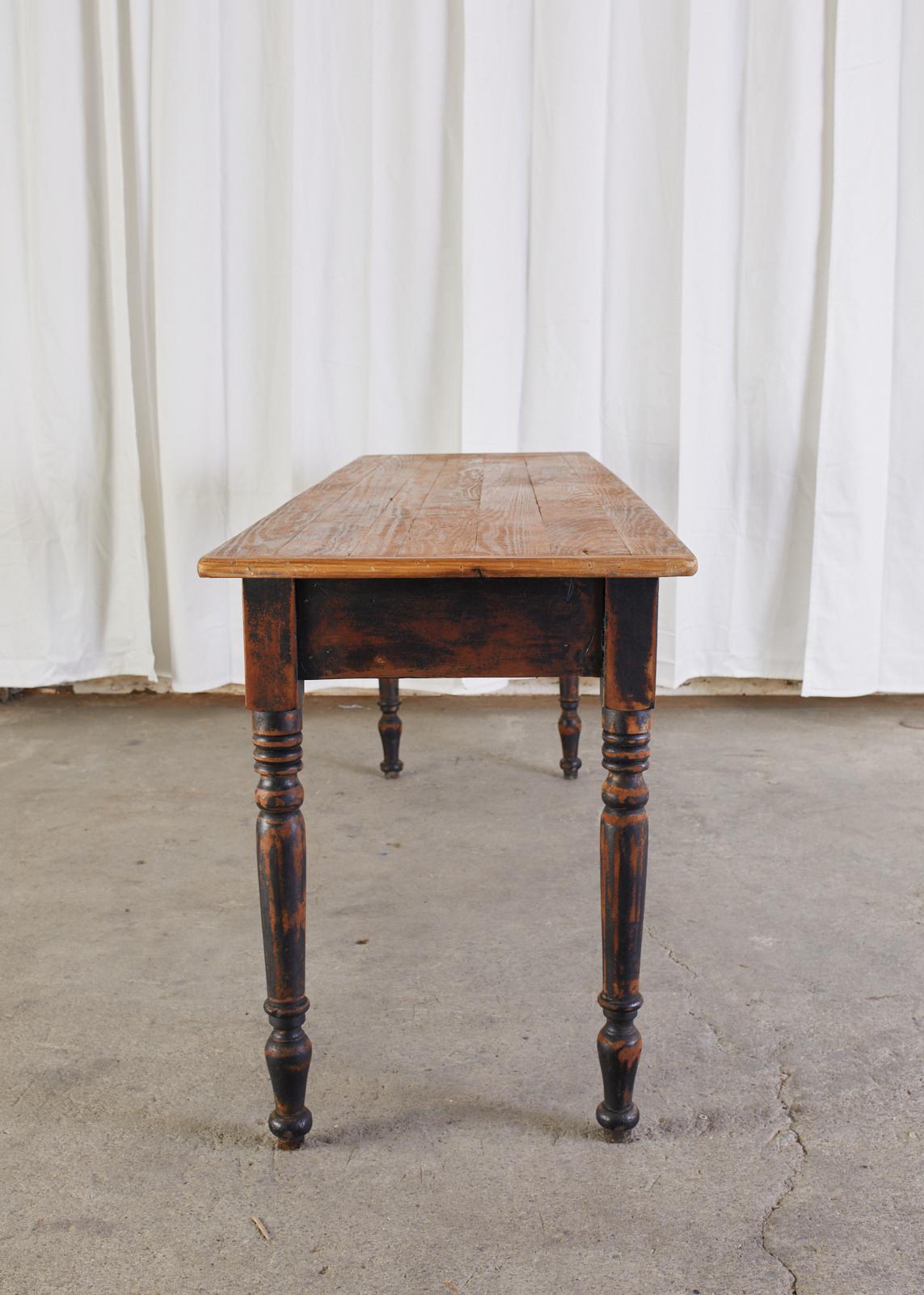 Country French Provincial Painted Pine Farm Table 9