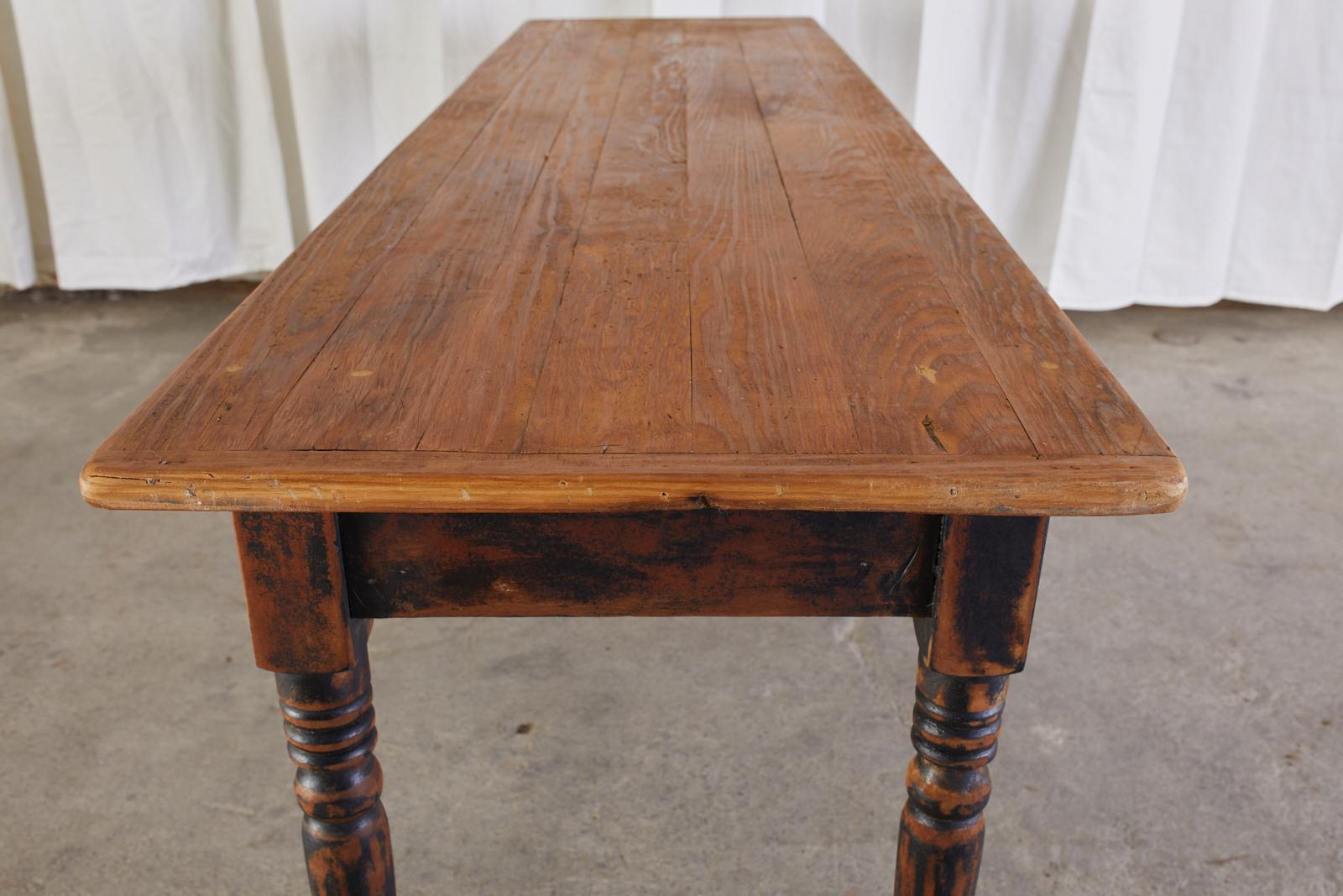 Country French Provincial Painted Pine Farm Table 10