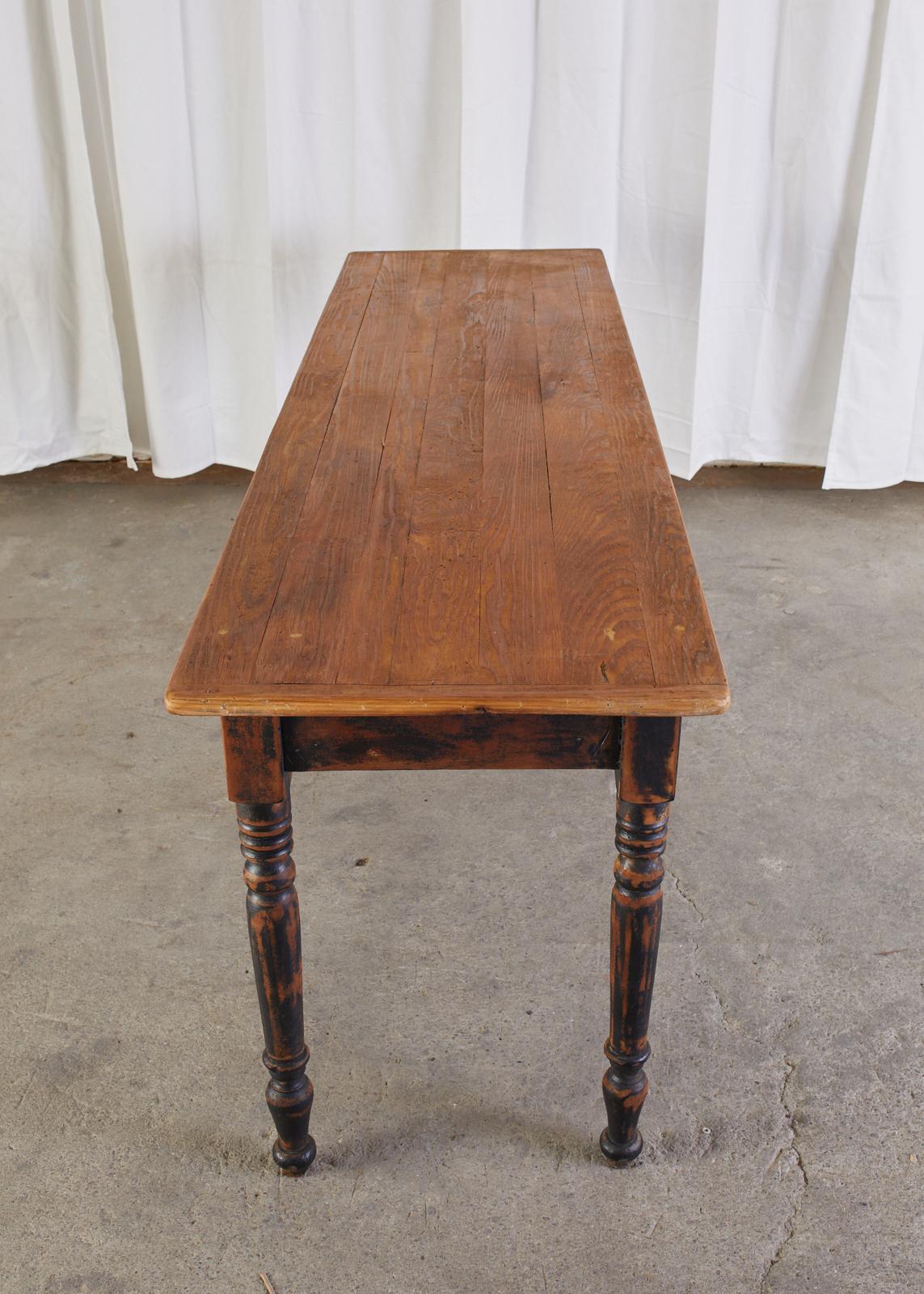 Country French Provincial Painted Pine Farm Table 11
