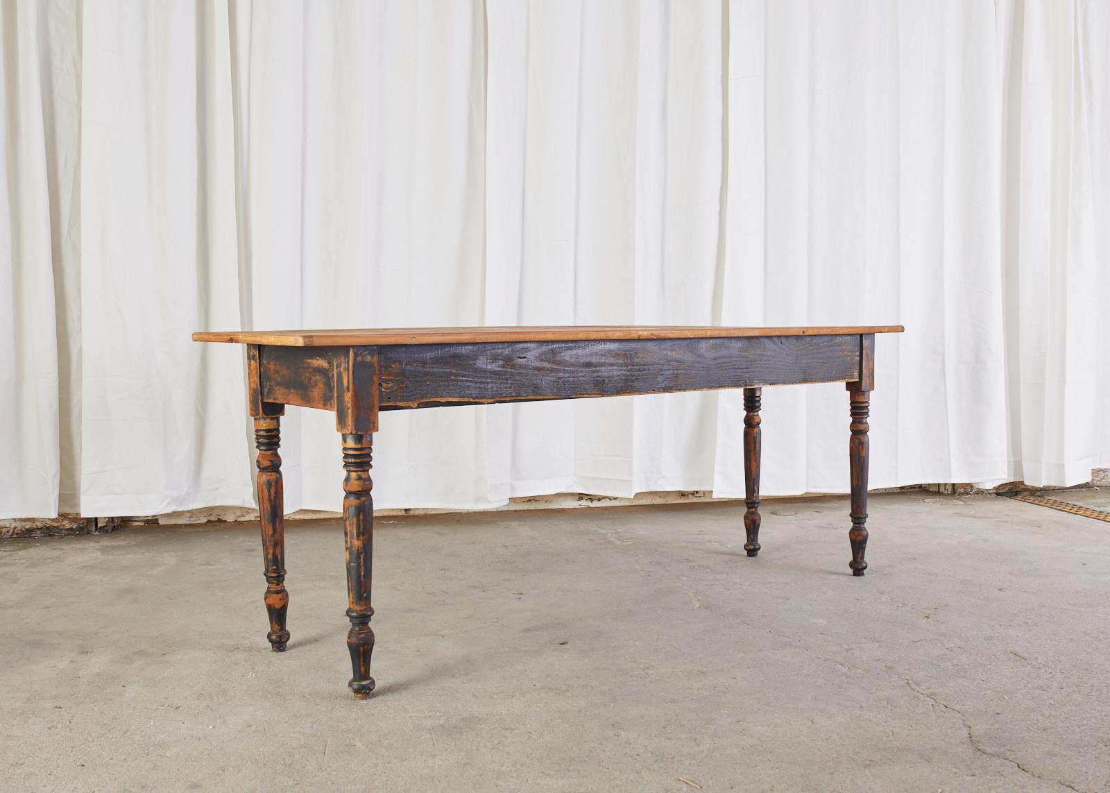 Country French Provincial Painted Pine Farm Table 14