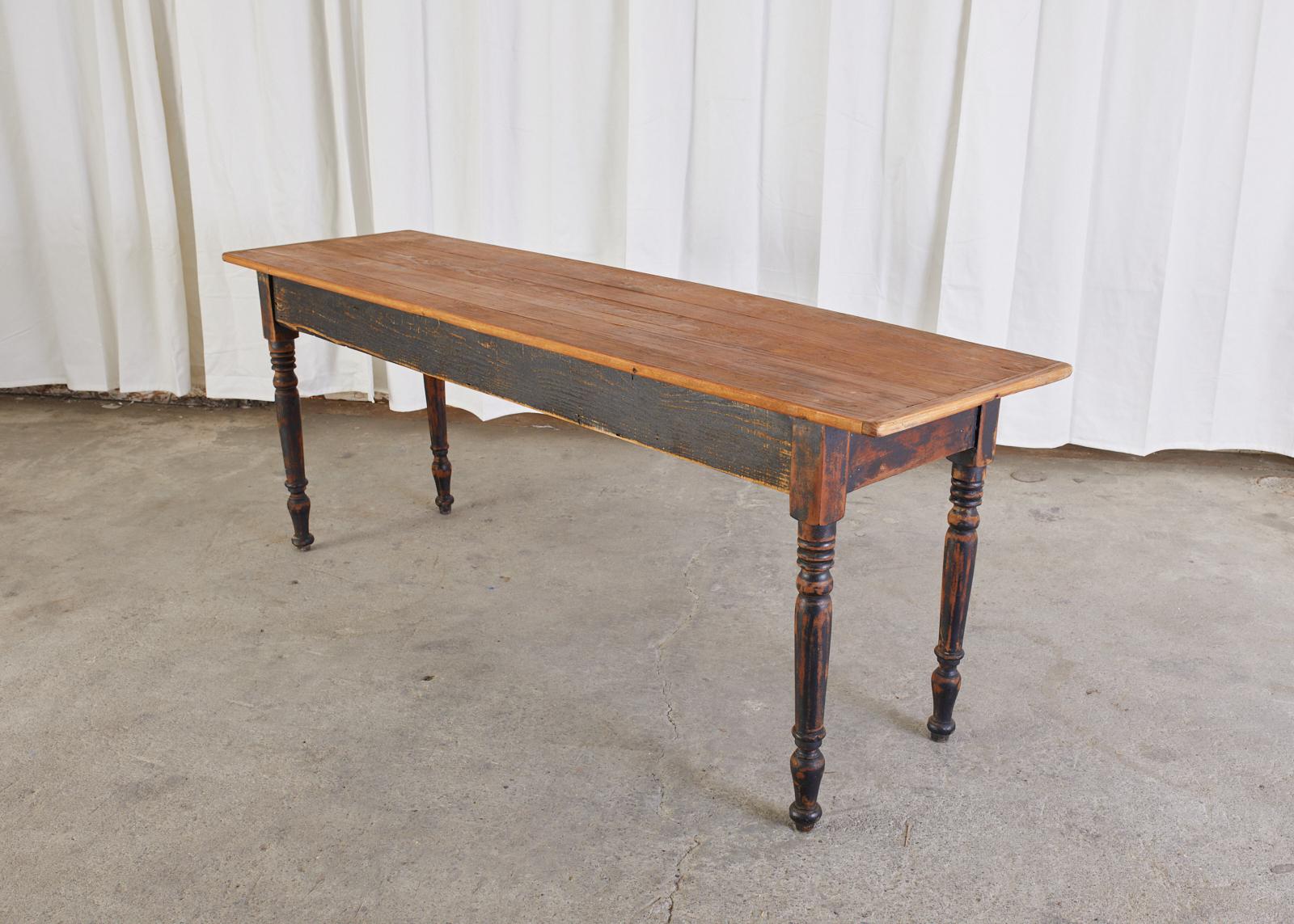 Country French Provincial Painted Pine Farm Table 1
