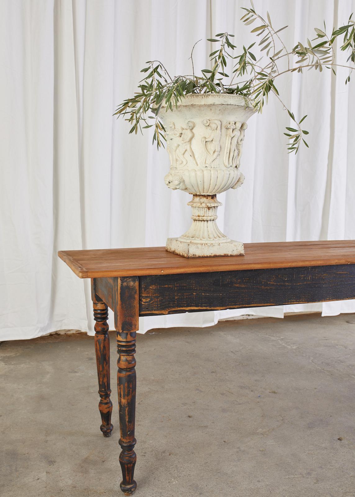 Country French Provincial Painted Pine Farm Table 2