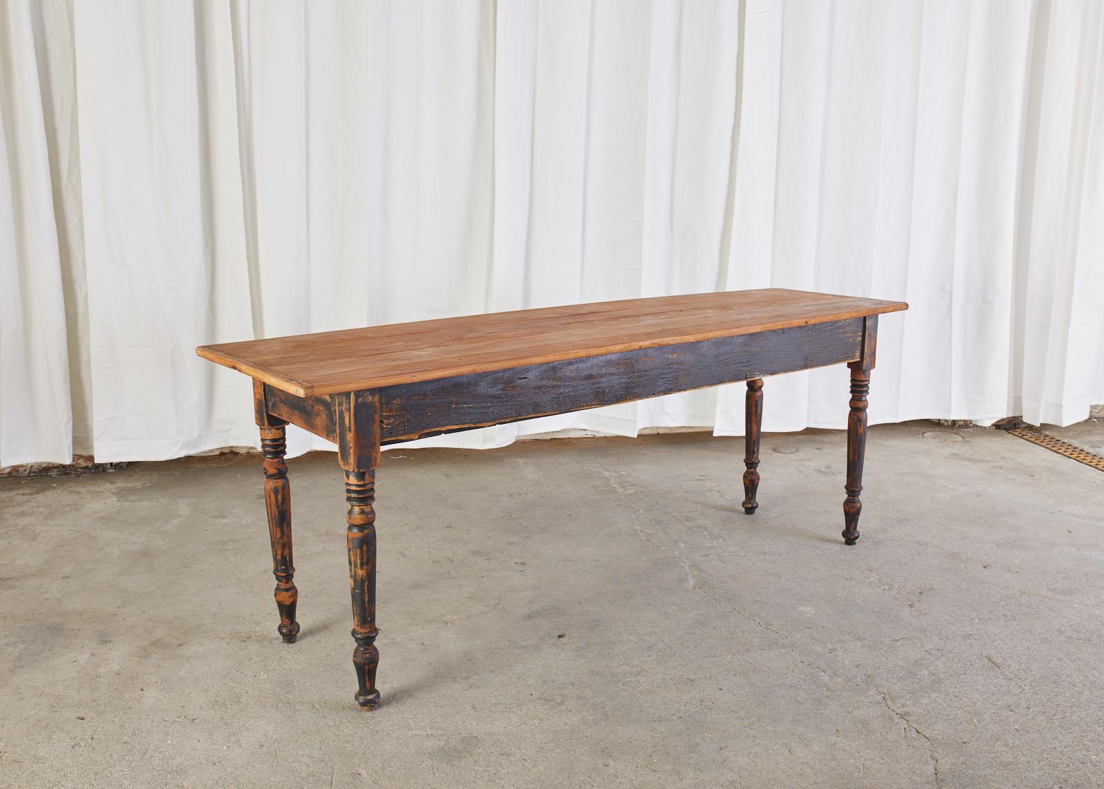 Country French Provincial Painted Pine Farm Table 3