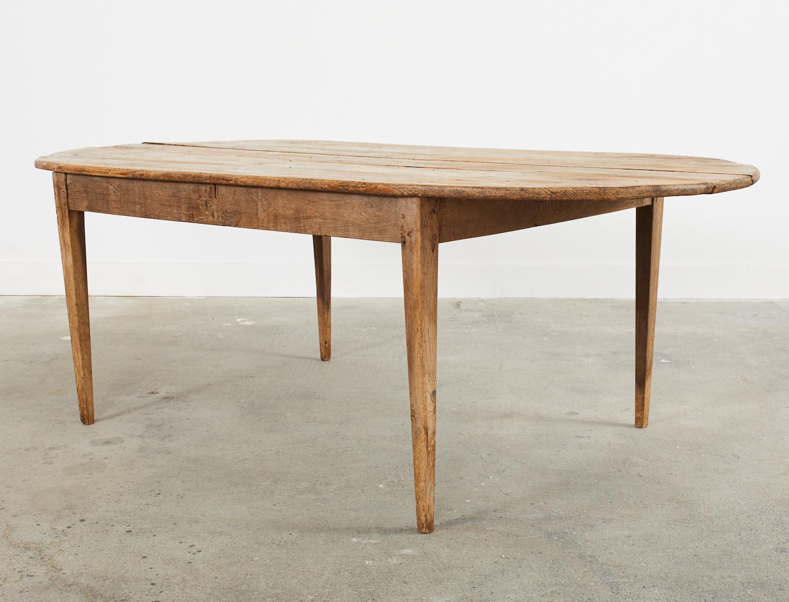 Country French Provincial Pine Farmhouse Oval Dining Table 9