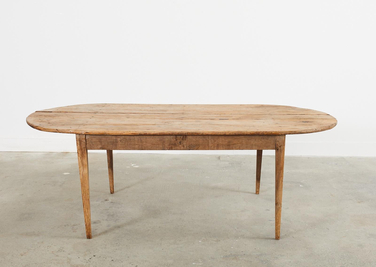 Country French Provincial Pine Farmhouse Oval Dining Table 13