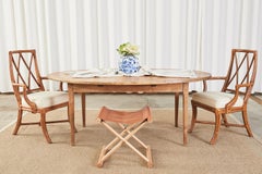 Country French Provincial Pine Farmhouse Oval Dining Table