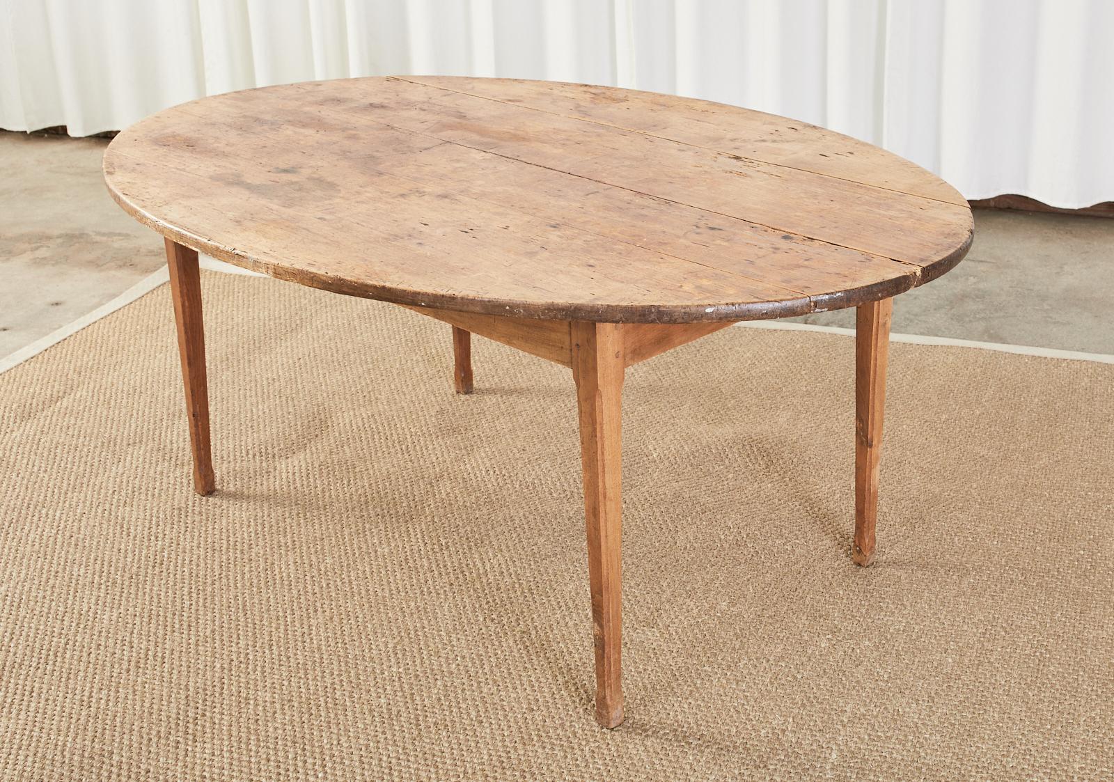 pine oval dining table