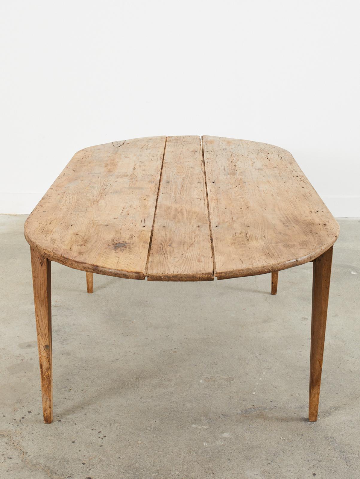 Country French Provincial Pine Farmhouse Oval Dining Table 2