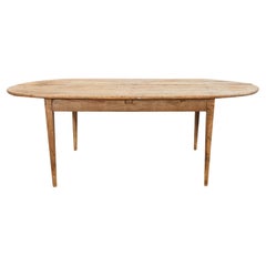 Country French Provincial Pine Farmhouse Oval Dining Table 