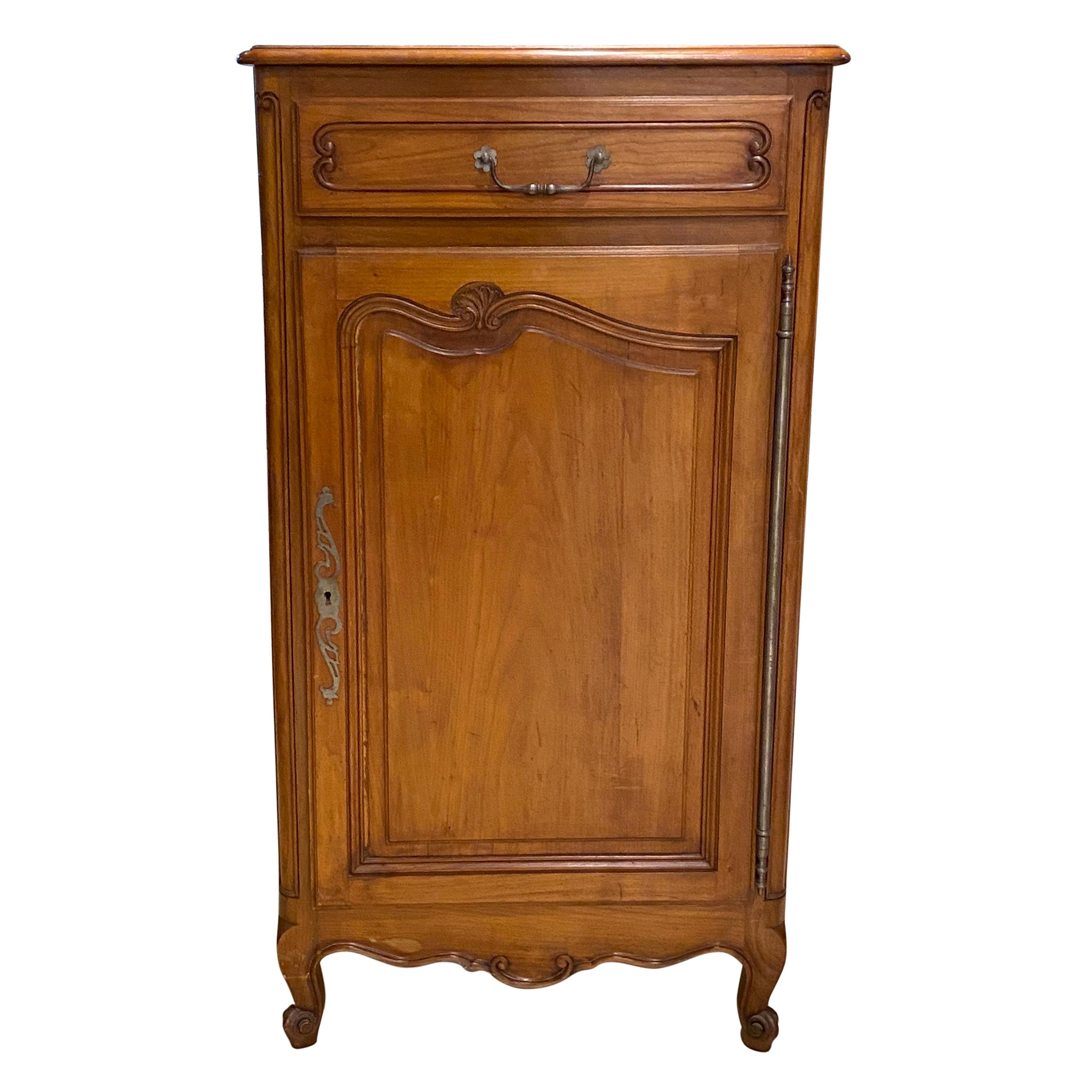 Country French Provincial Style Cherry Cupboard, Single Door For Sale