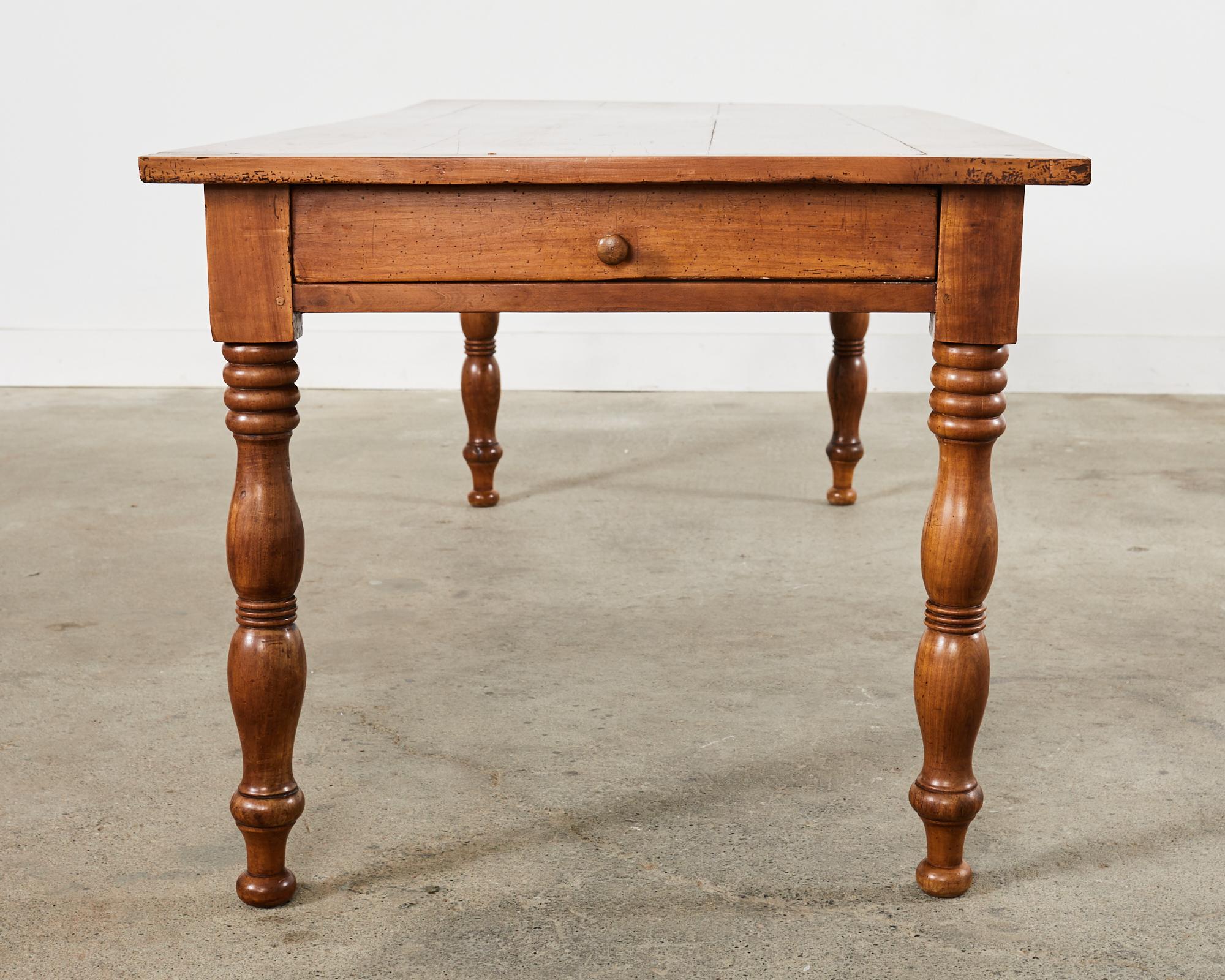 Country French Provincial Style Fruitwood Farmhouse Dining Table 1
