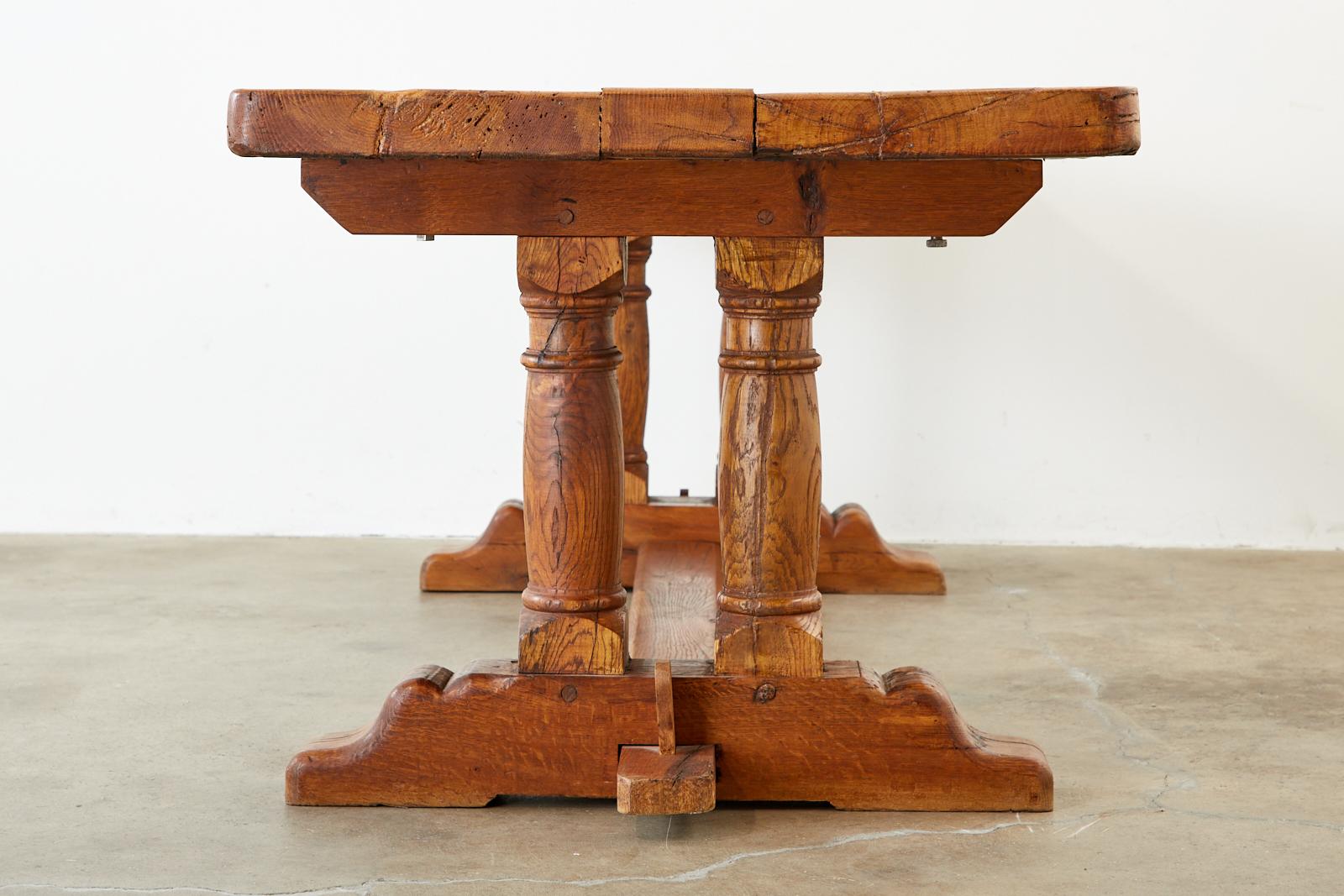 french country trestle dining table