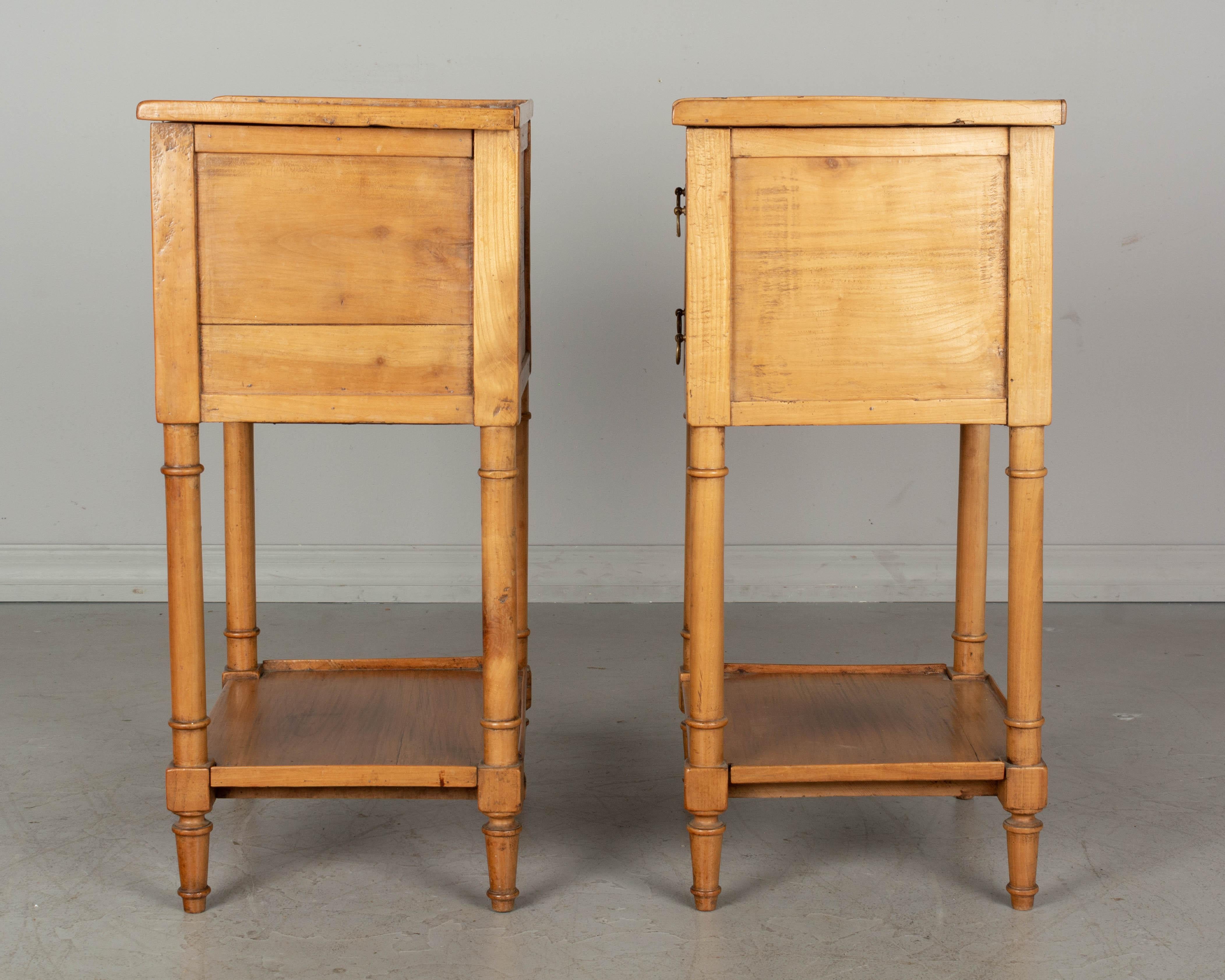 Country French Side Tables or Nightstands, a Pair In Good Condition In Winter Park, FL